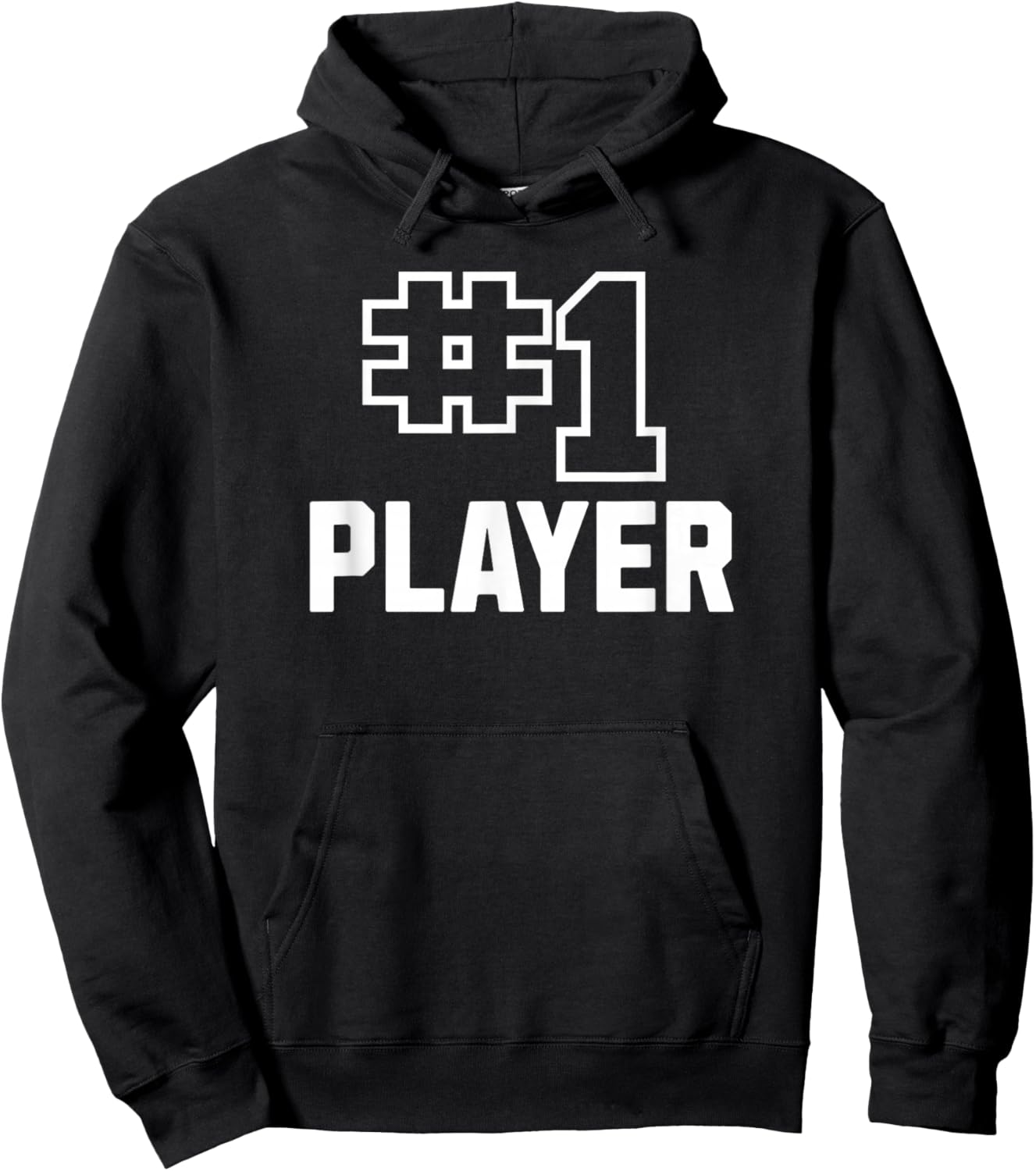 Number One Player Gamer Athlete Sports Fan Hoodie - Hoodie | Black