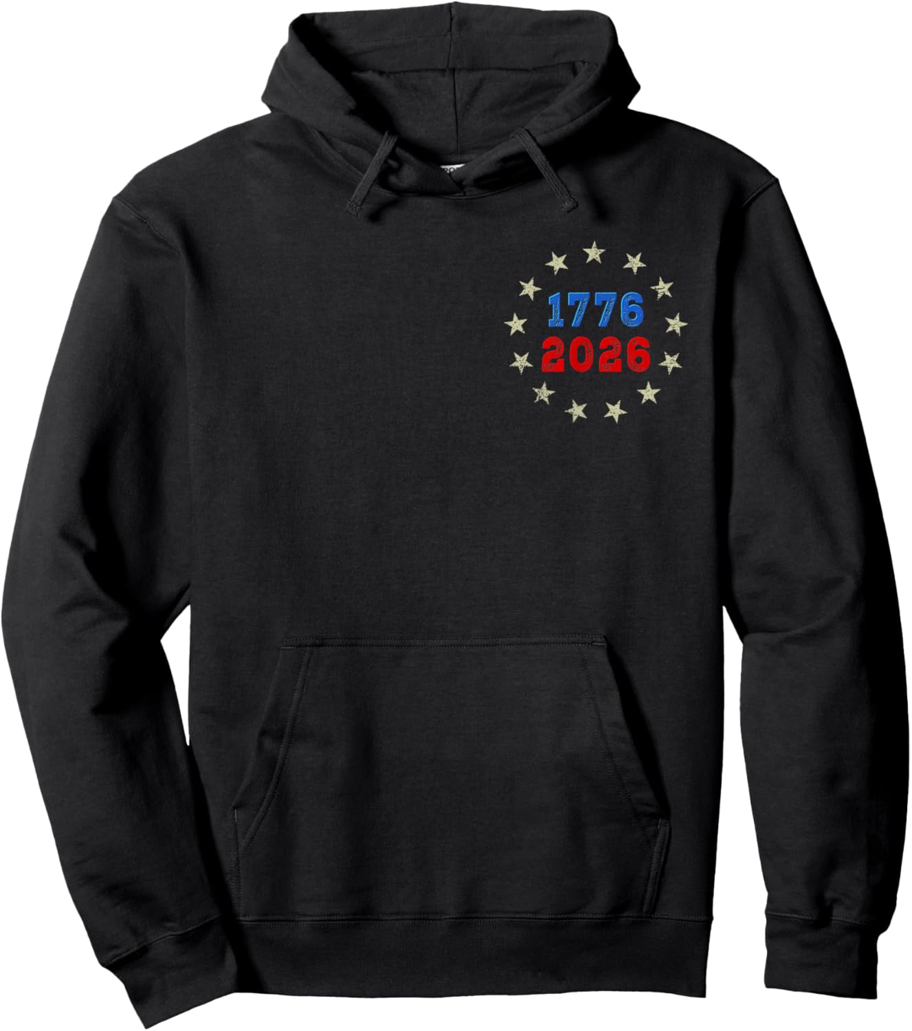 250 Years American Flag (2 Sides) Front and Back Hoodie - Hoodie | Black