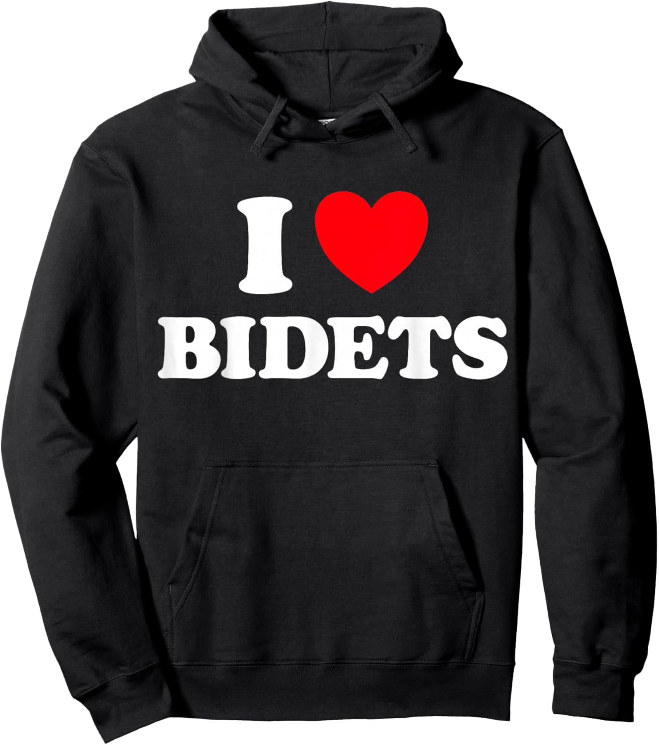 Bidet Heart Funny Cute Special Hygienic Bathroom Toilet Fan Hoodie - Hoodie | Black