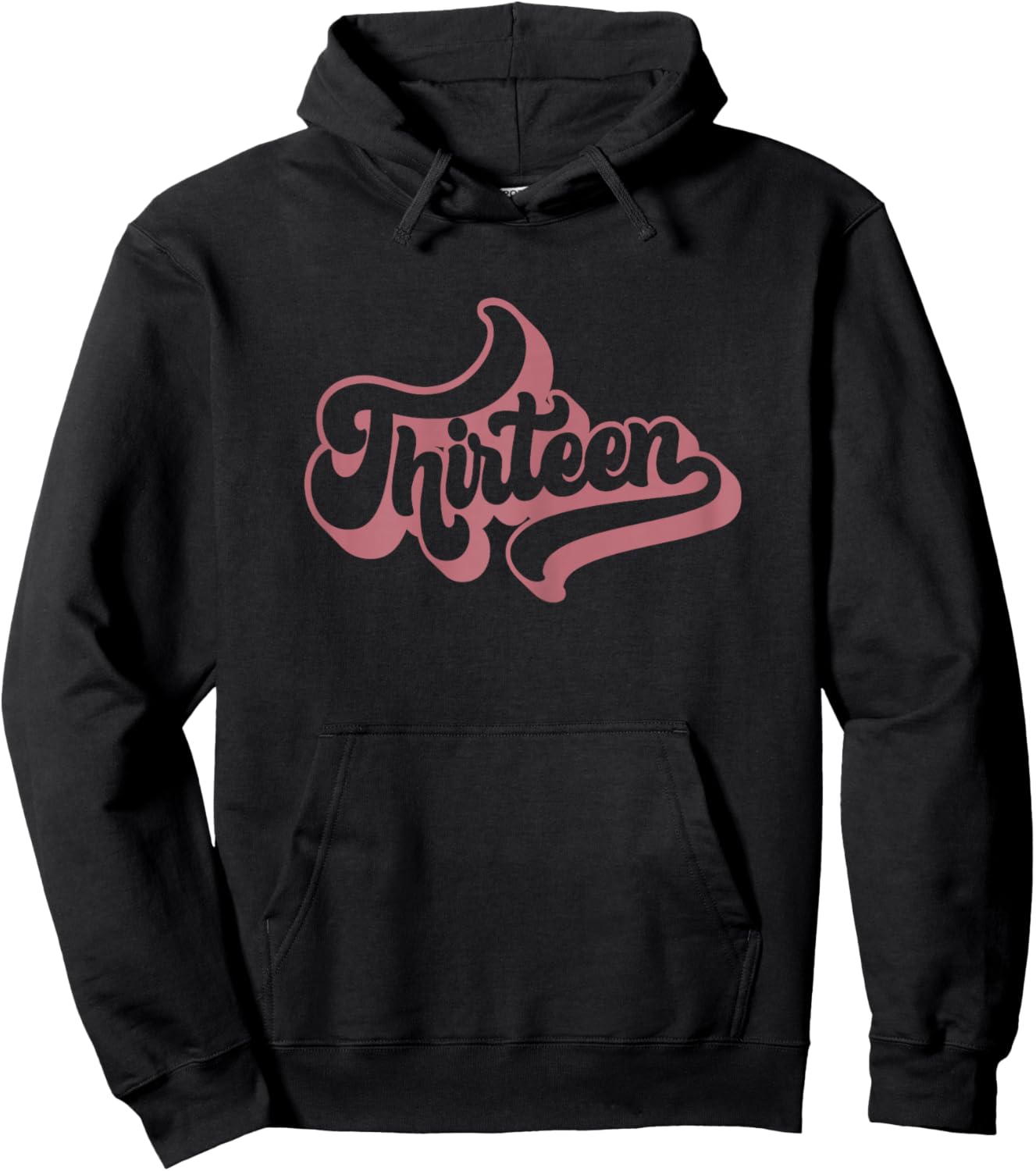 Thirteen 13 Years Old for Girls Retro Groovy 13th Birthday Hoodie - Hoodie | Black