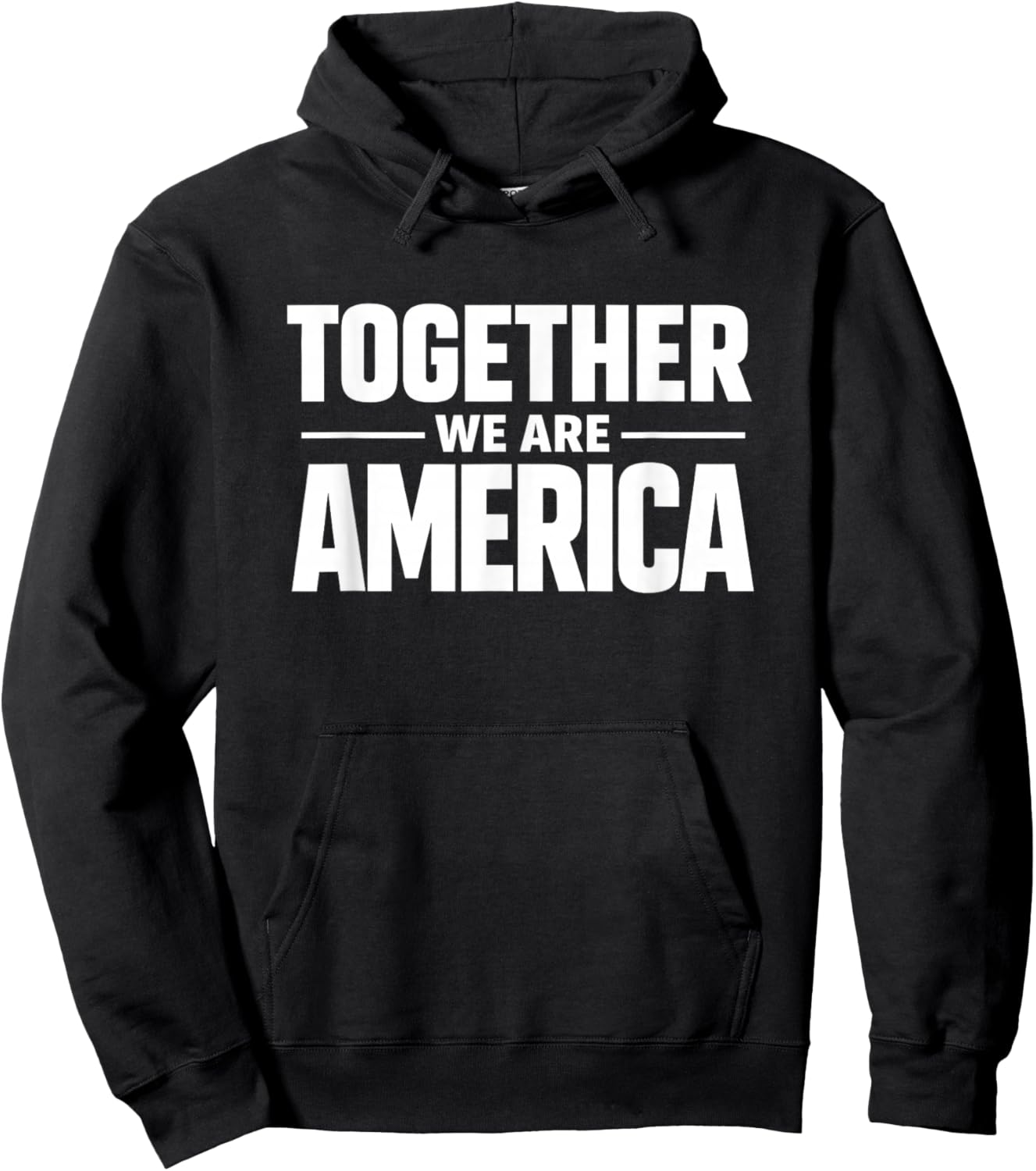Together We are America Patriotic Unity Statement Hoodie - Hoodie | Black