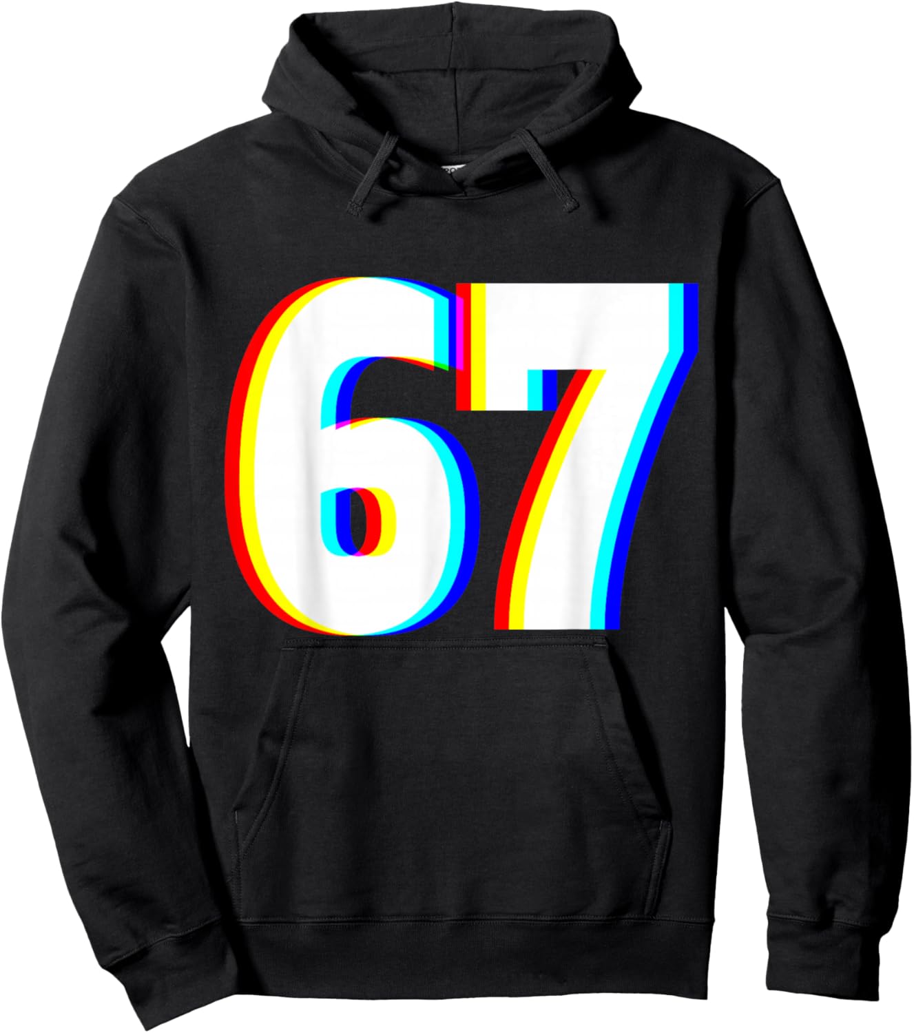 Six Seven 6 7 EDM Optical Illusion Hoodie - Hoodie | Black