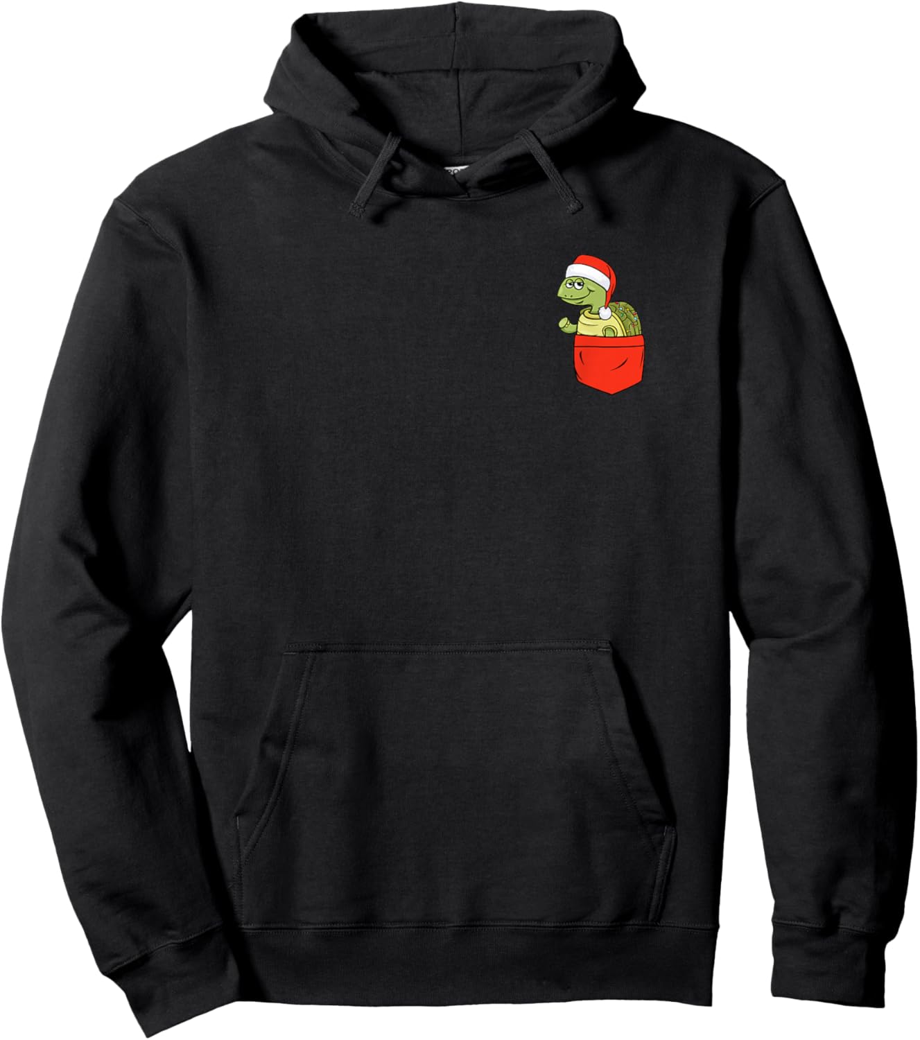 Turtle in A Pocket Tortoise Animal Cute Sea Turtle Christmas Hoodie - Hoodie | Black