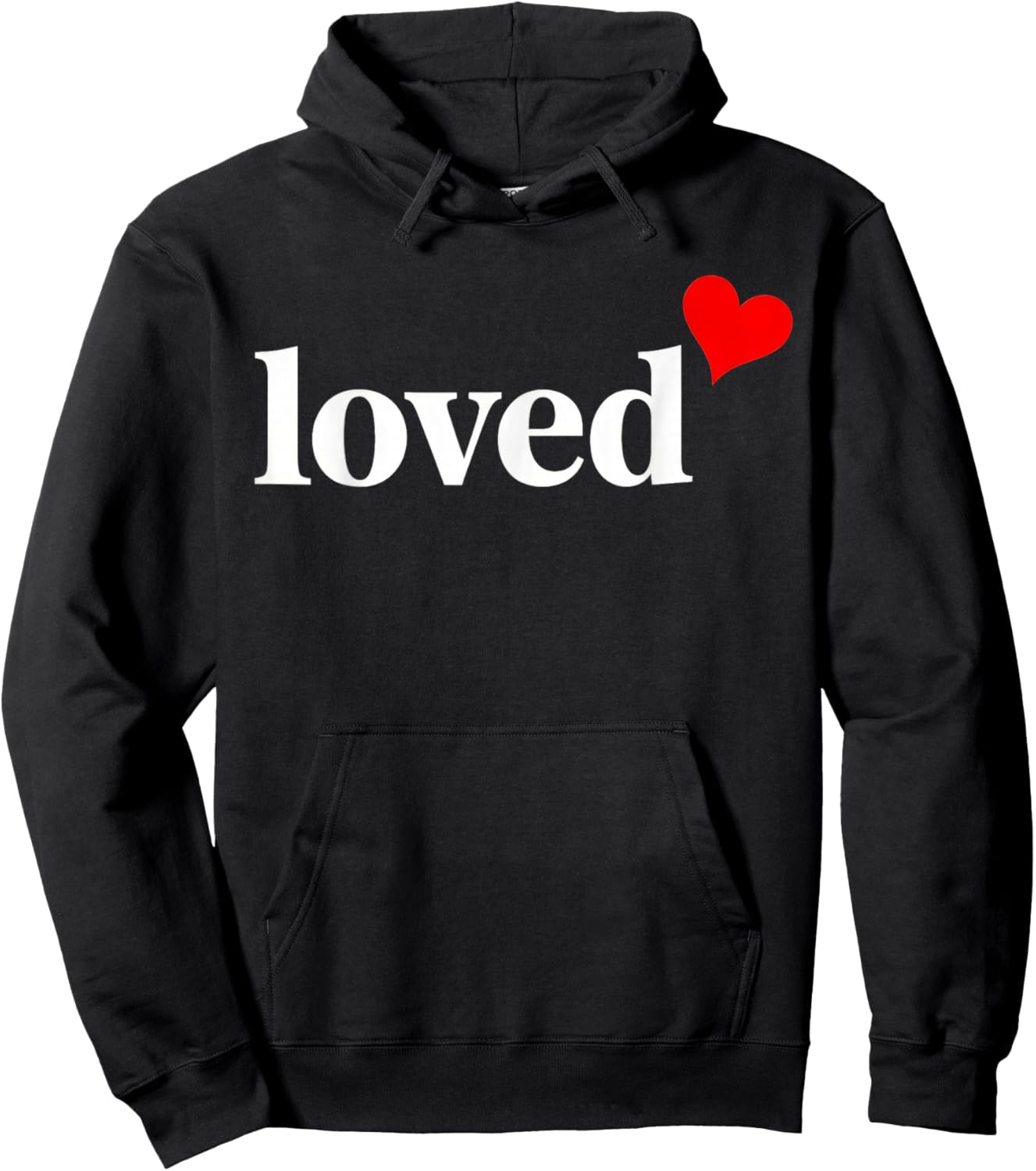 Loved Heart Valentine Hoodie - Hoodie | Black