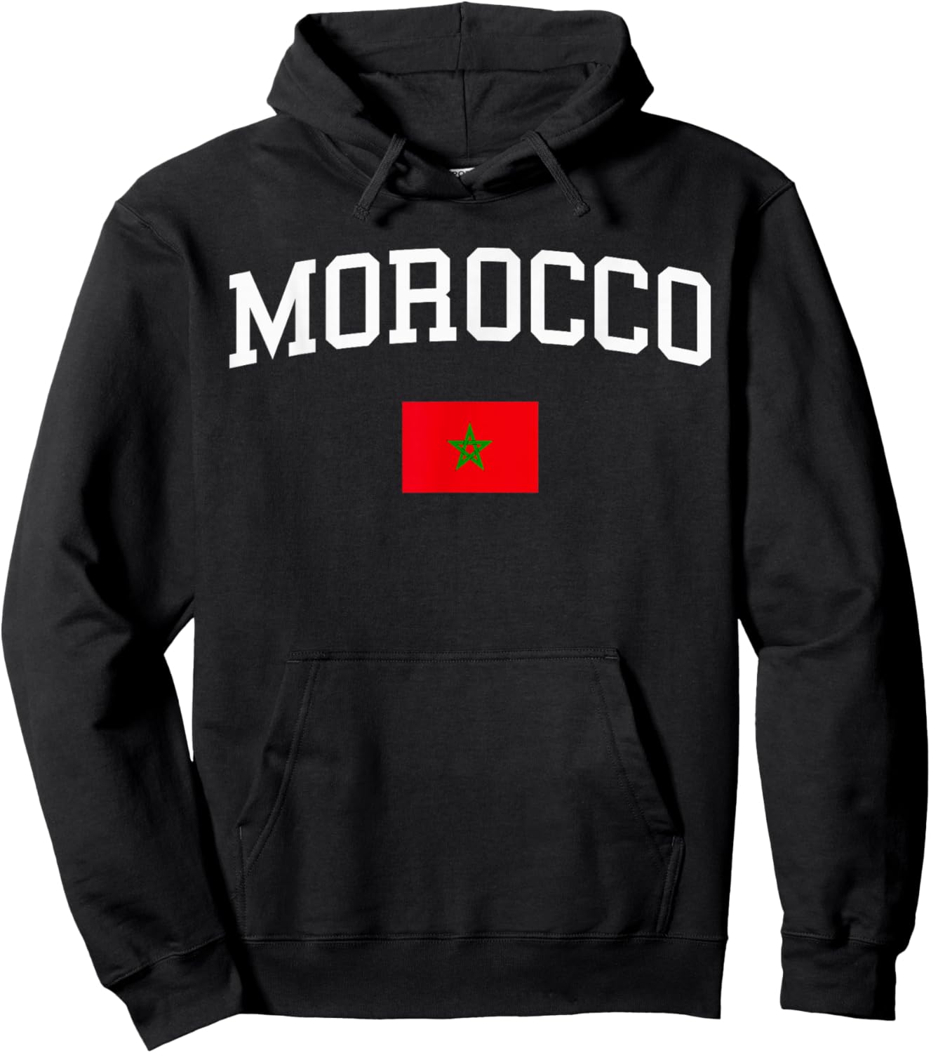 Moroccan Flag Men Women Kids Morocco Hoodie - Hoodie | Black