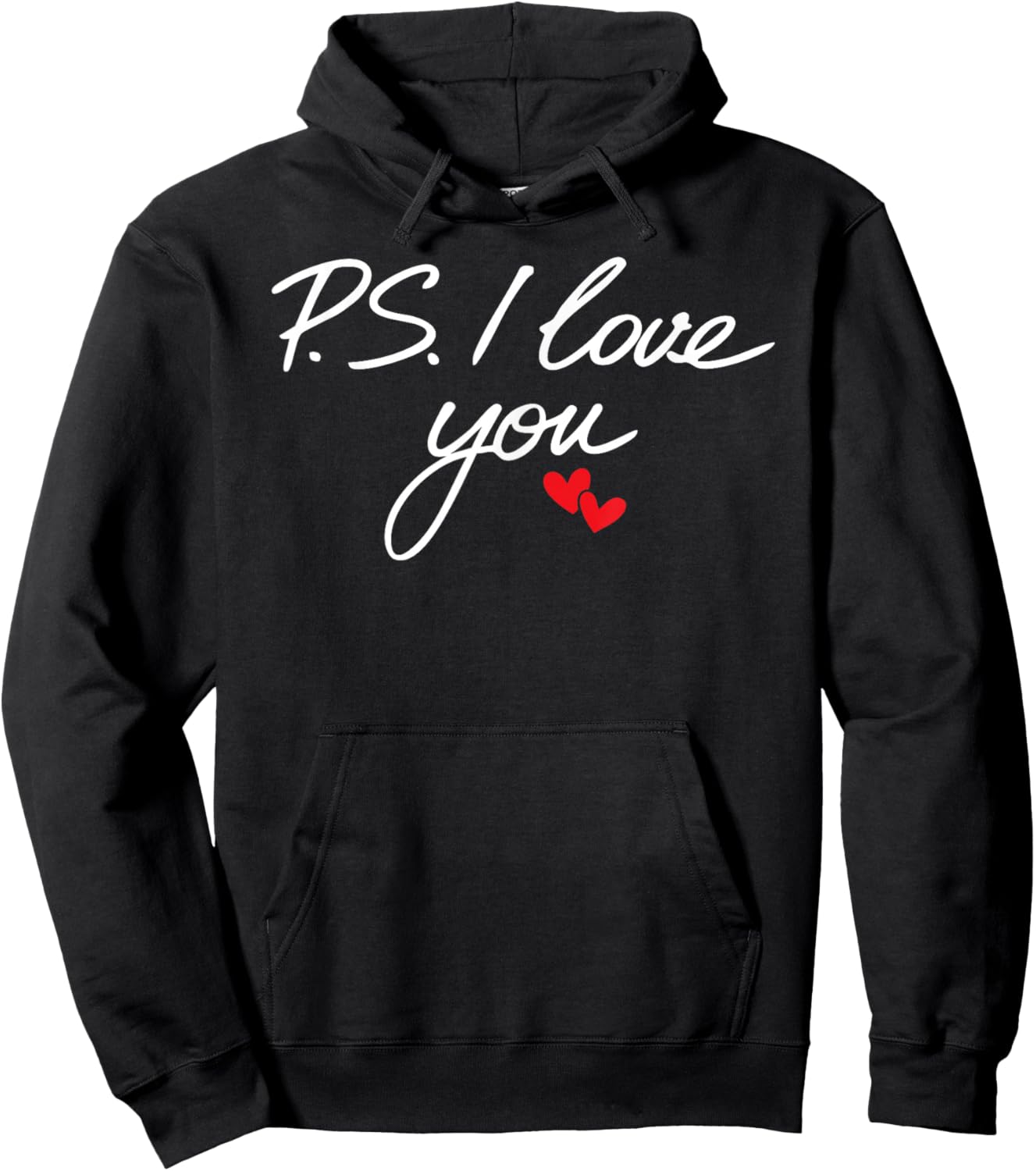 PS I Love You Day Valentine's Day Purple Heart Women Men Kid Hoodie - Hoodie | Black