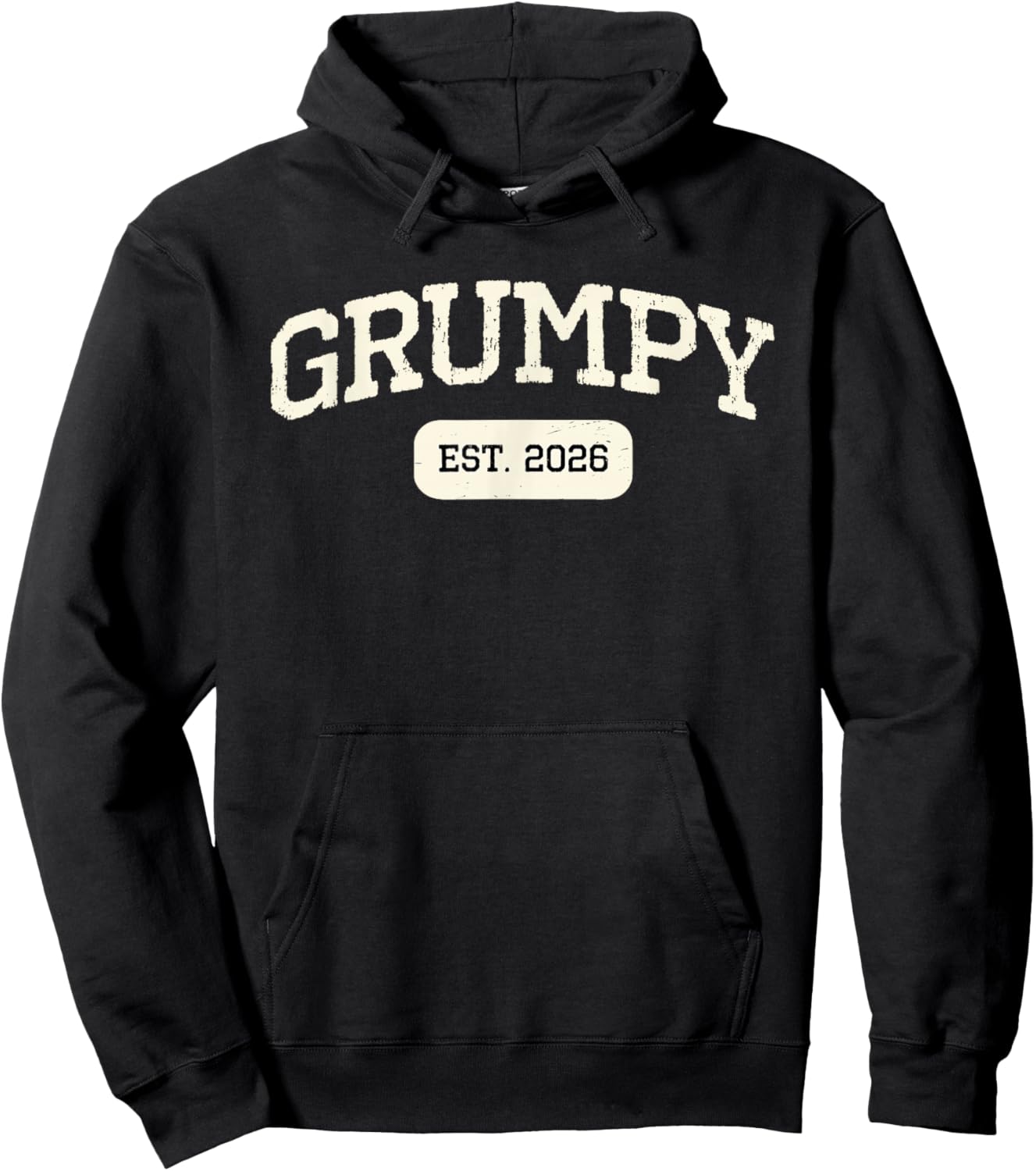 New Grumpy Est 2026 1st First Time Pregnancy Announcement Hoodie - Hoodie | Black