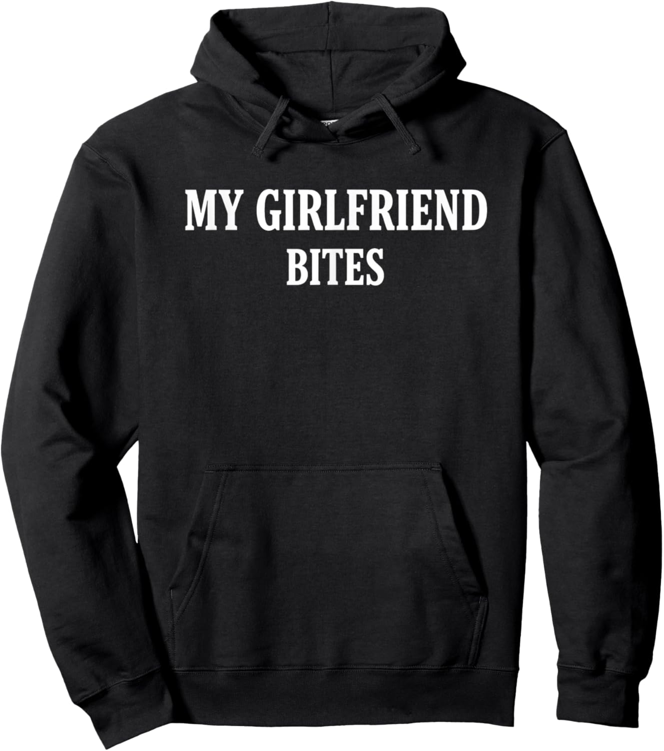 My Girlfriend Bites Funny Relationship for Couples Hum Hoodie - Hoodie | Black