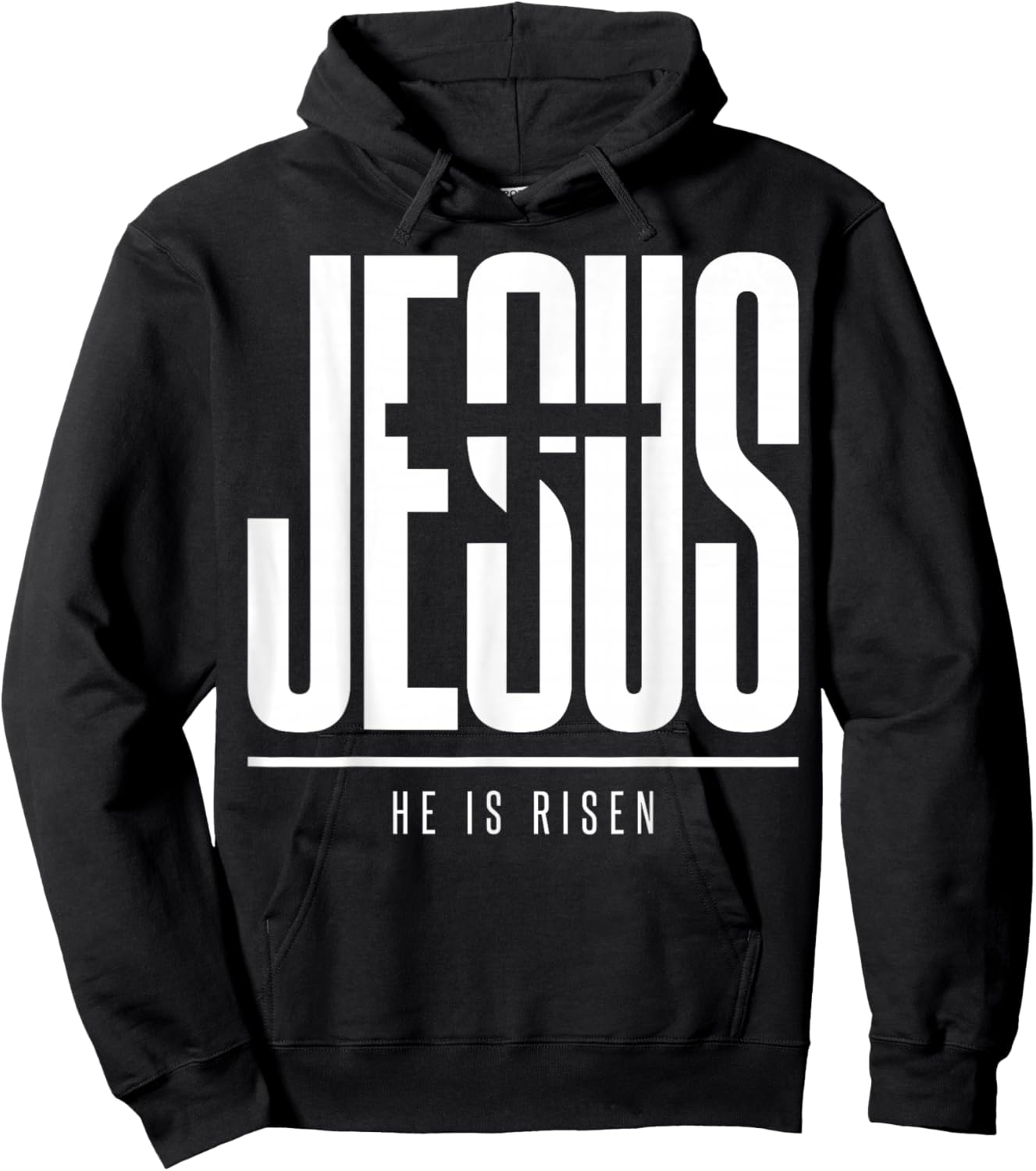 Jesus He is Risen Christian Cross Faith Easter Resurrection Hoodie - Hoodie | Black