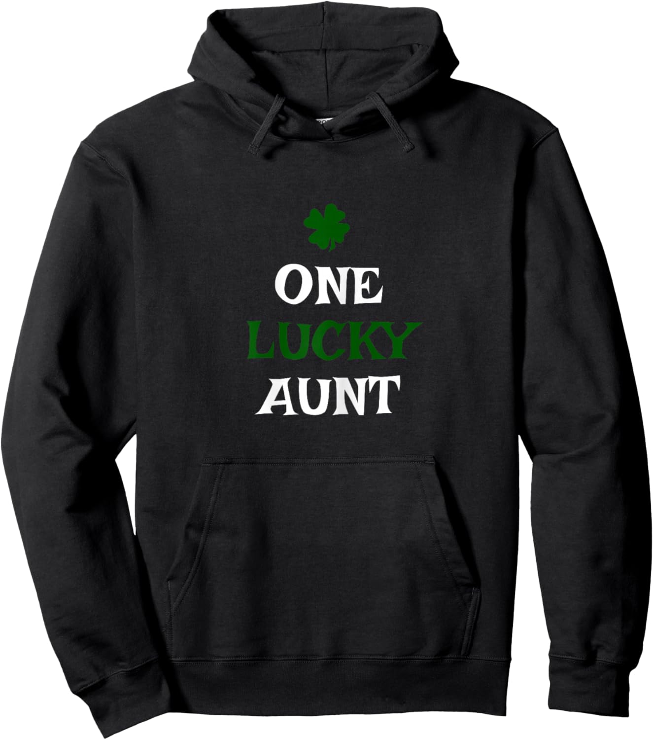 One Lucky Aunt St. Patrick's Day Funny Irish Hoodie - Hoodie | Black