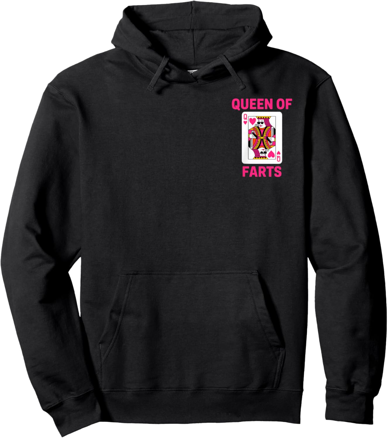 Queen of Farts Funny Joke for Moms or Friends Party Humor Hoodie - Hoodie | Black