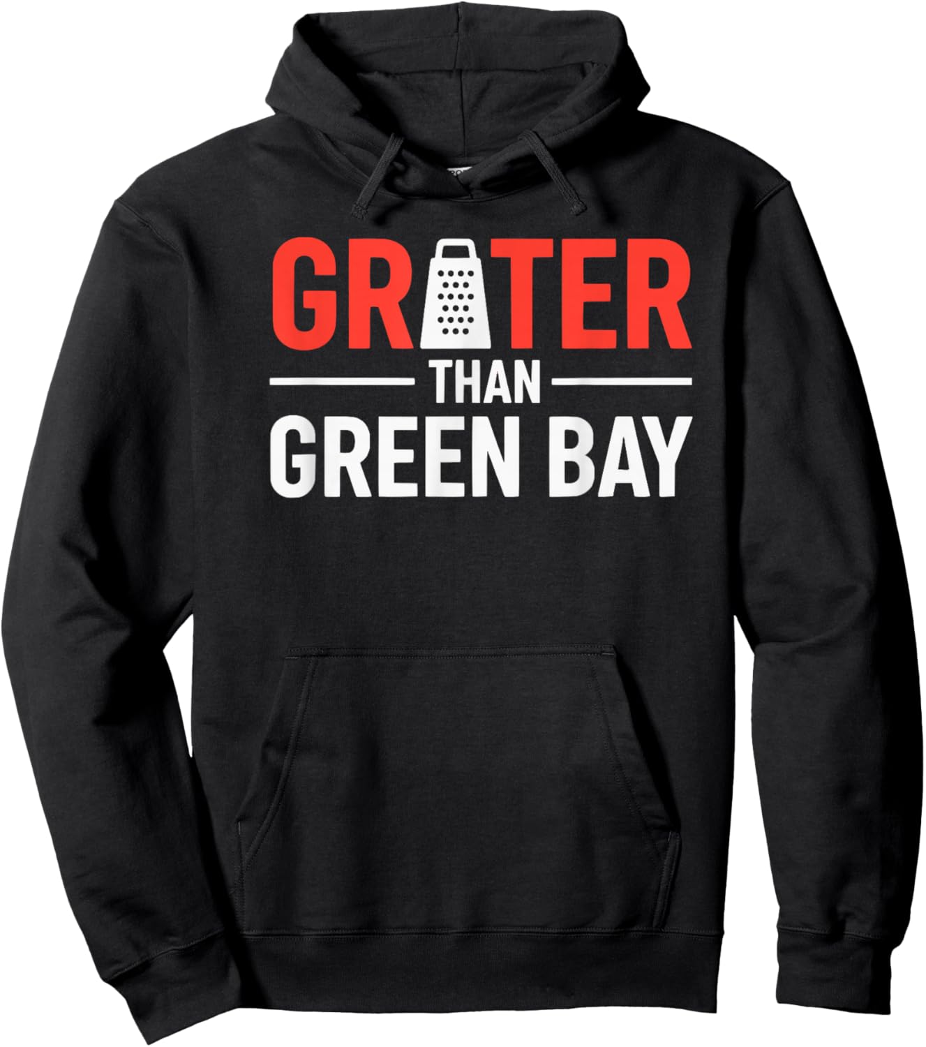 Grater Than Green Bay, Greater Cheese Green Bay Hoodie - Hoodie | Black