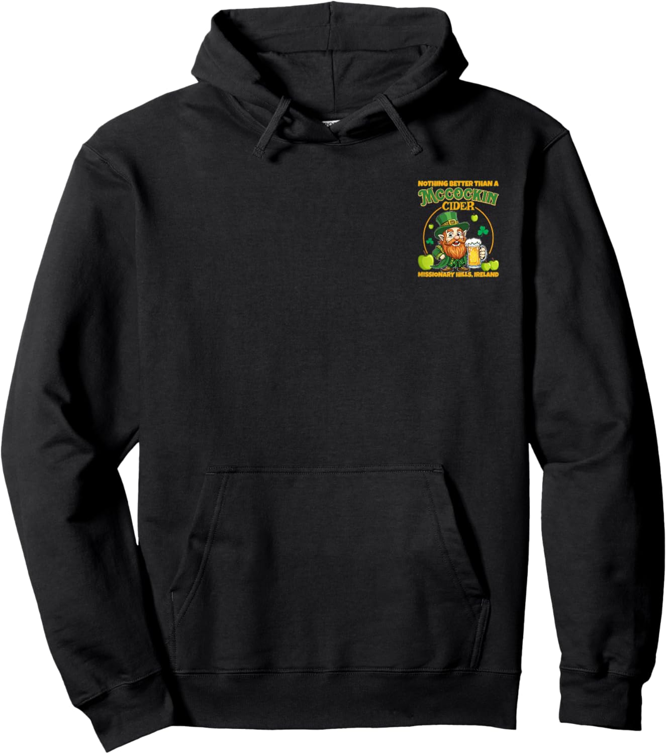 McCockin Cider McCain Funny Saint Patrick’s Day 2-Sided Hoodie - Hoodie | Black