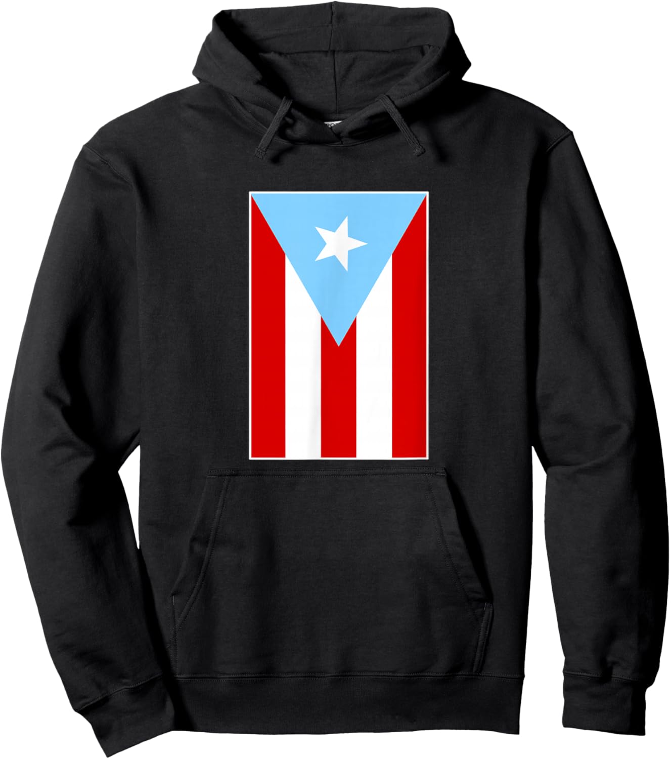 Light Blue Puerto Rico Celeste Flag Hoodie - Hoodie | Black