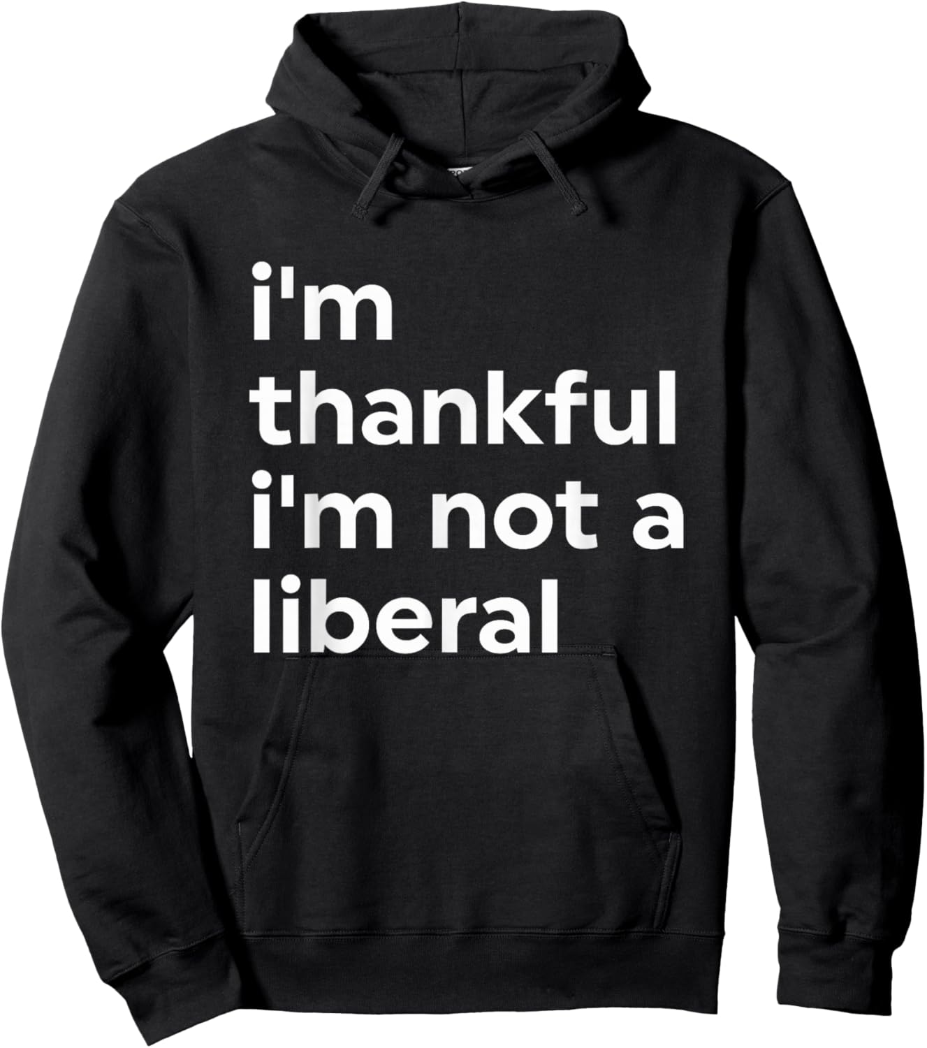 I'm Thankful I'm Not A Liberal Funny Hoodie - Hoodie | Black
