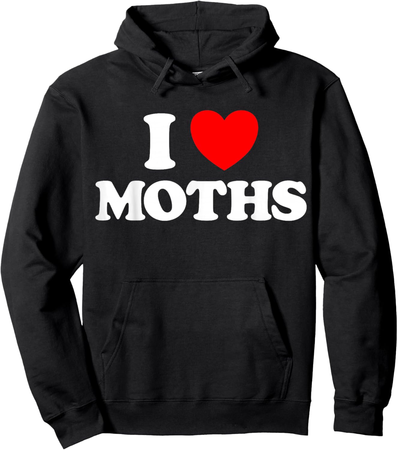 Moth Heart Funny Cute Favorite Animal Bug Luna Insect Fan Hoodie - Hoodie | Black