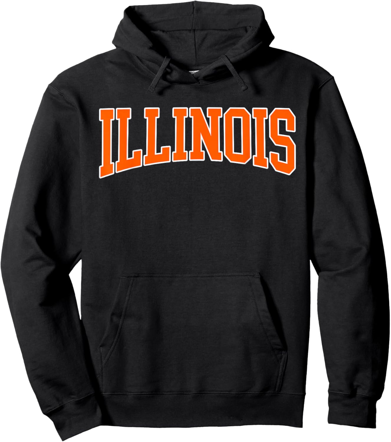 Retro Illinois Vintage Illinois Orange Blue Throwback IL Hoodie - Hoodie | Black
