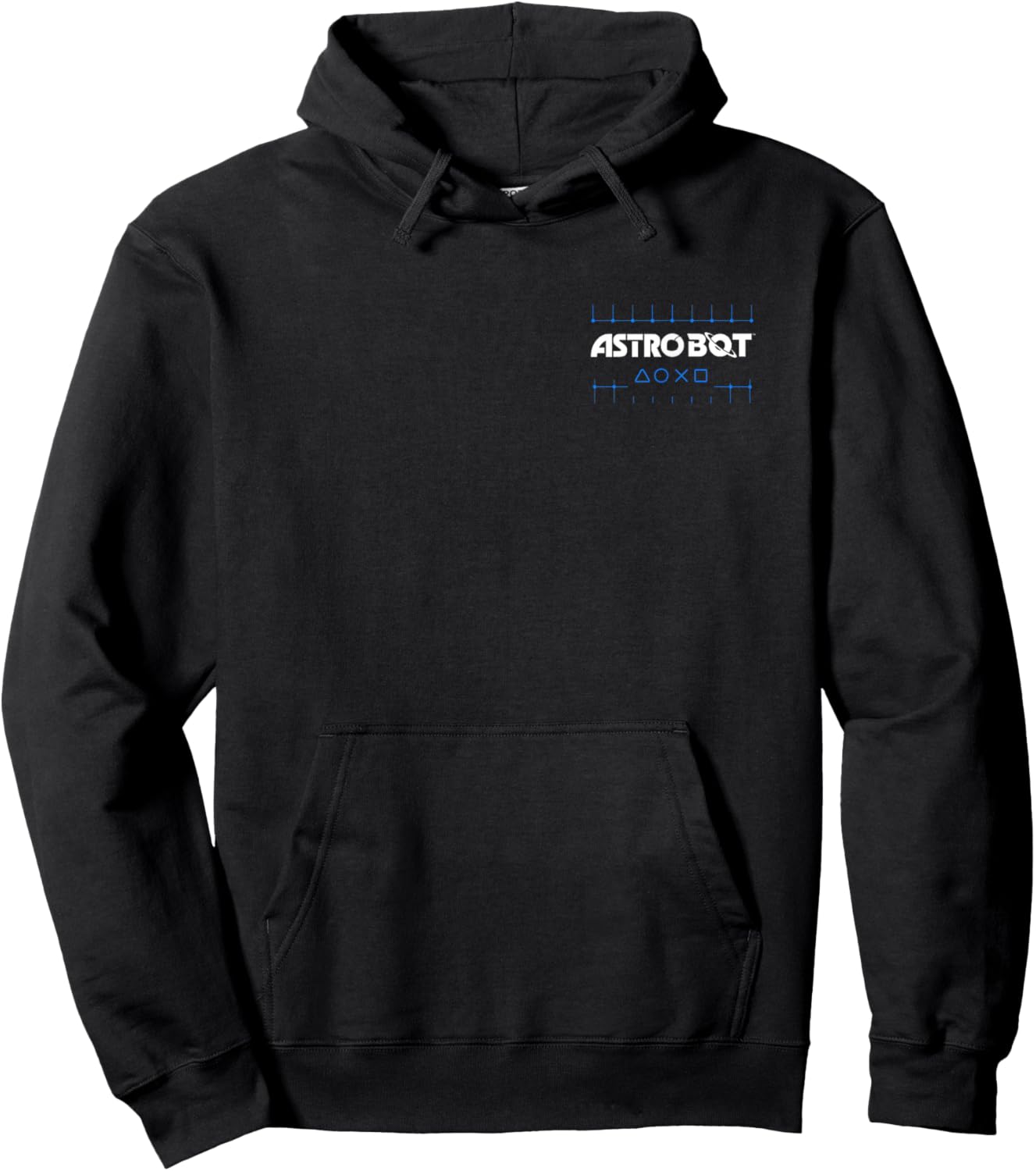Astro Bot Front and Back Action Poses Chart Video Game Hoodie - Hoodie | Black