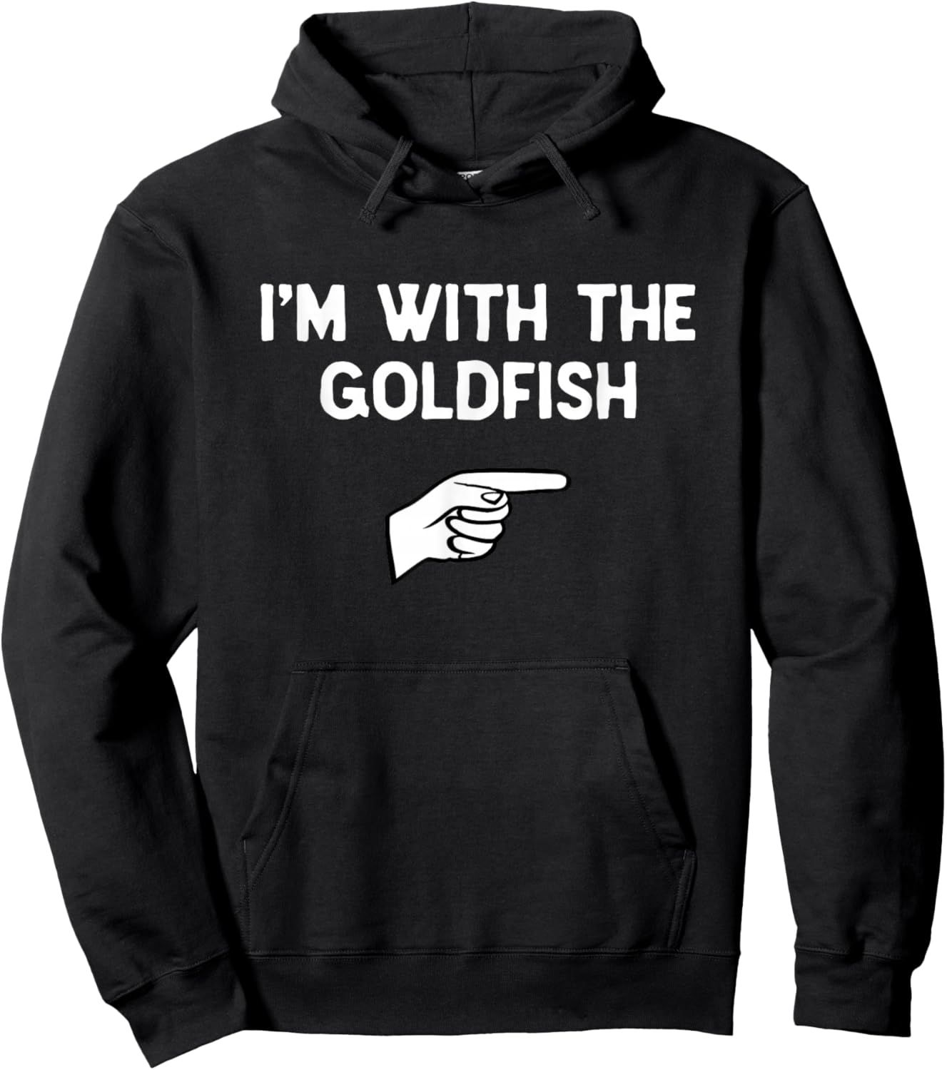 I’m with The Goldfish Halloween Matching Costume Gold-Fish Hoodie - Hoodie | Black