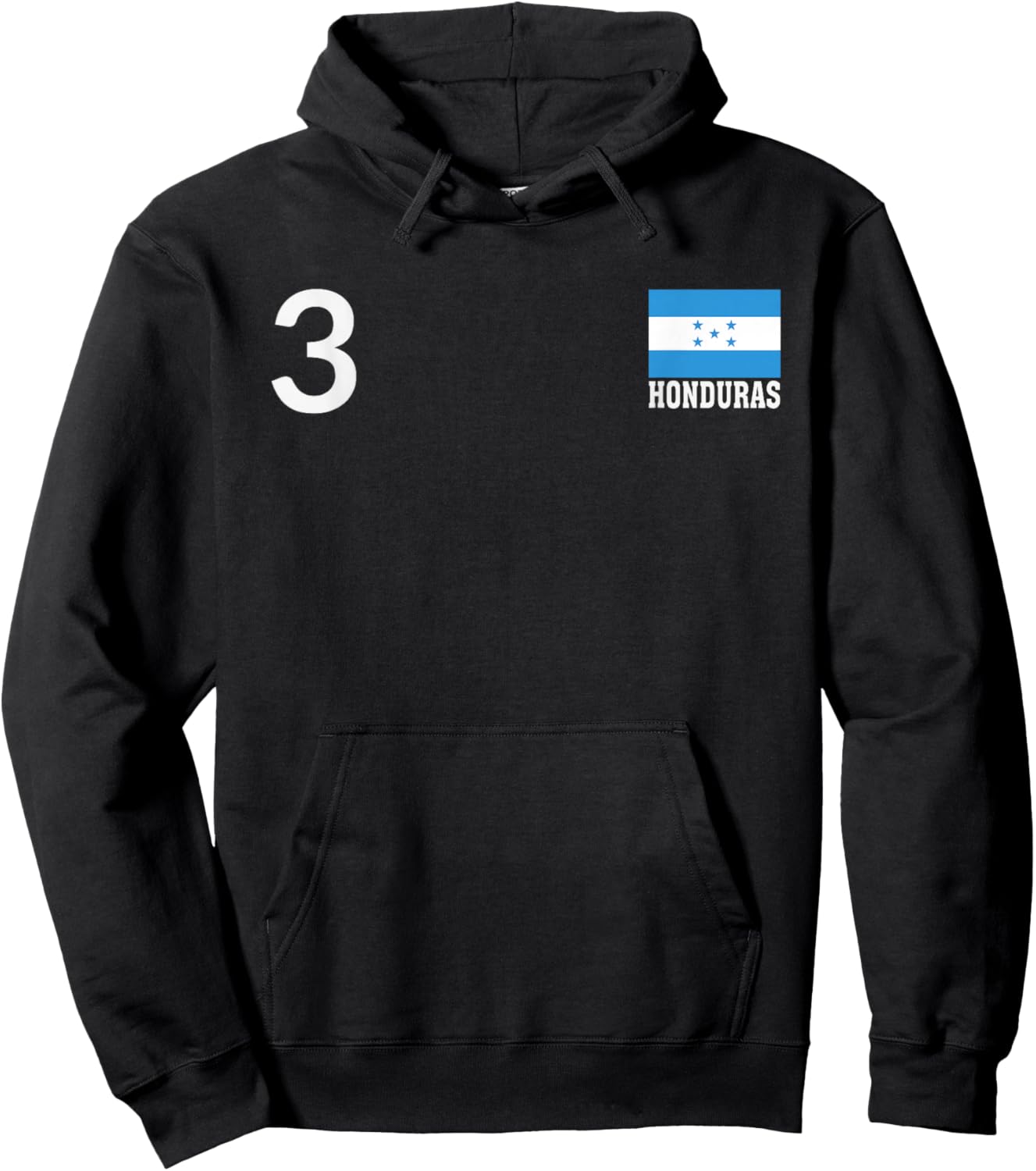 Honduras Number 3 National Flag Country Heritage Hoodie - Hoodie | Black