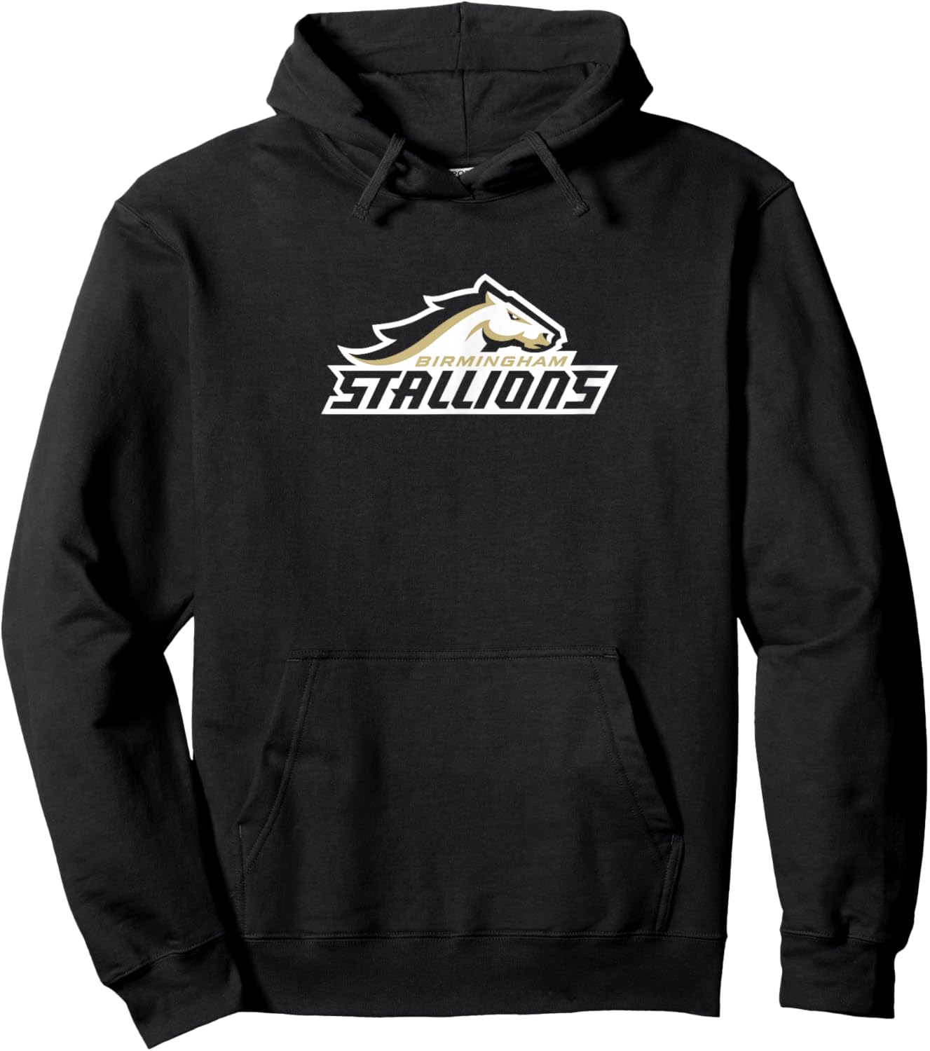 Birmingham Stallions - Lockup Logo - United Football League Hoodie - Hoodie | Black