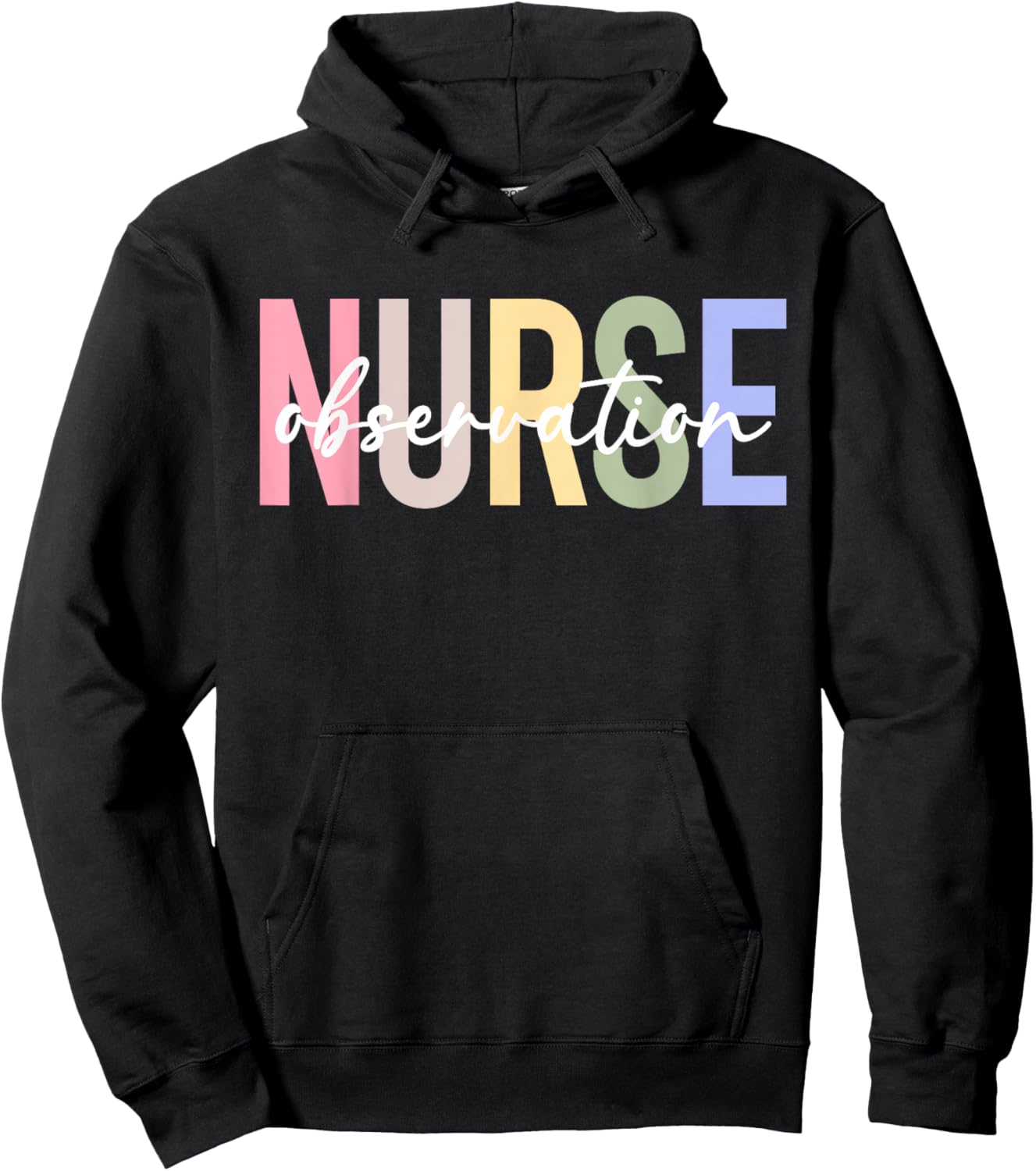 Boho Observation Nurse Medical Observation Unit Hoodie - Hoodie | Black