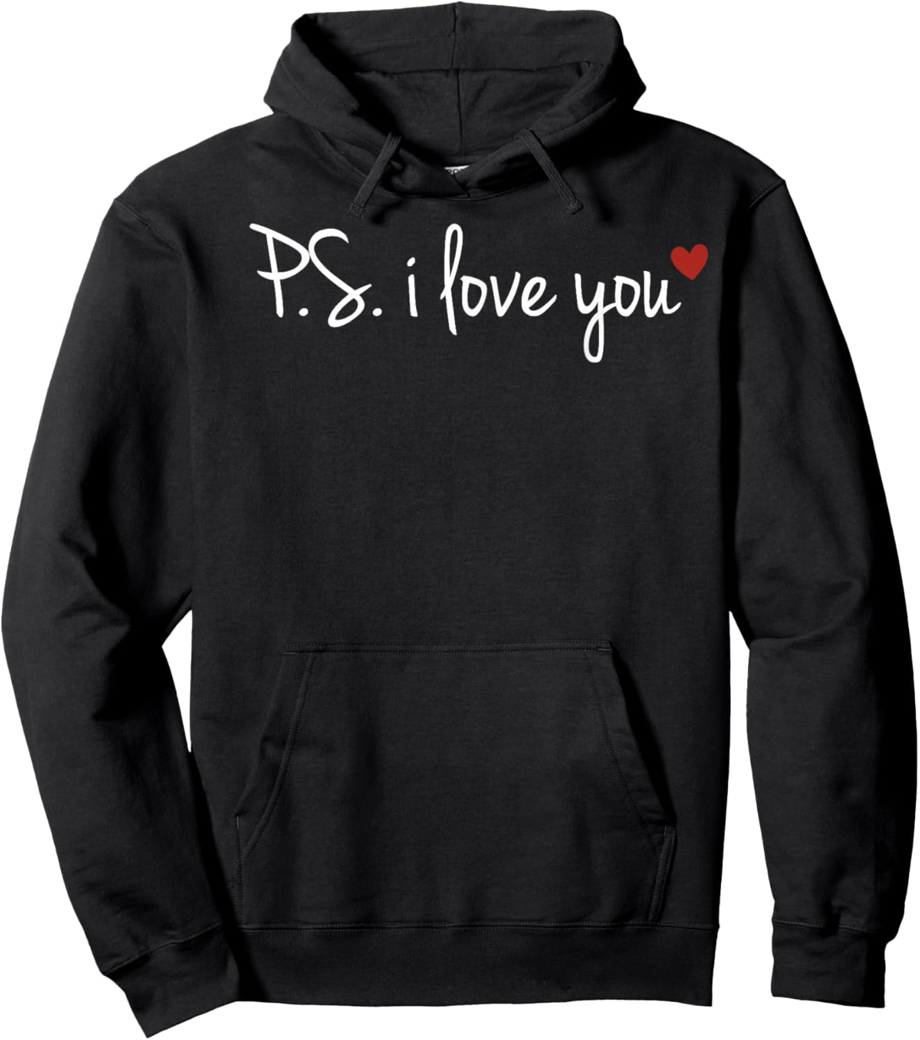 PS I Love You Day Valentine's Day Purple Heart Women Men Kid Hoodie - Hoodie | Black