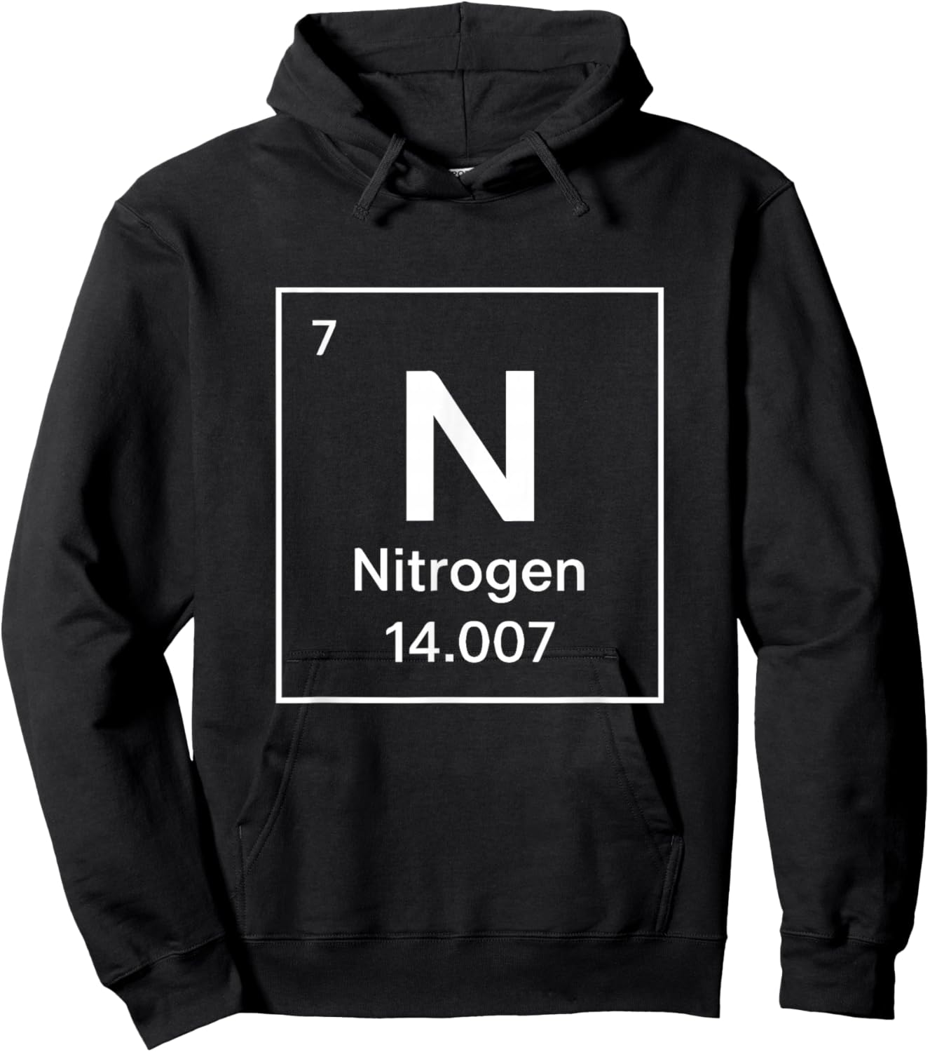 Periodic Table of Elements Nitrogen Element Hoodie - Hoodie | Black