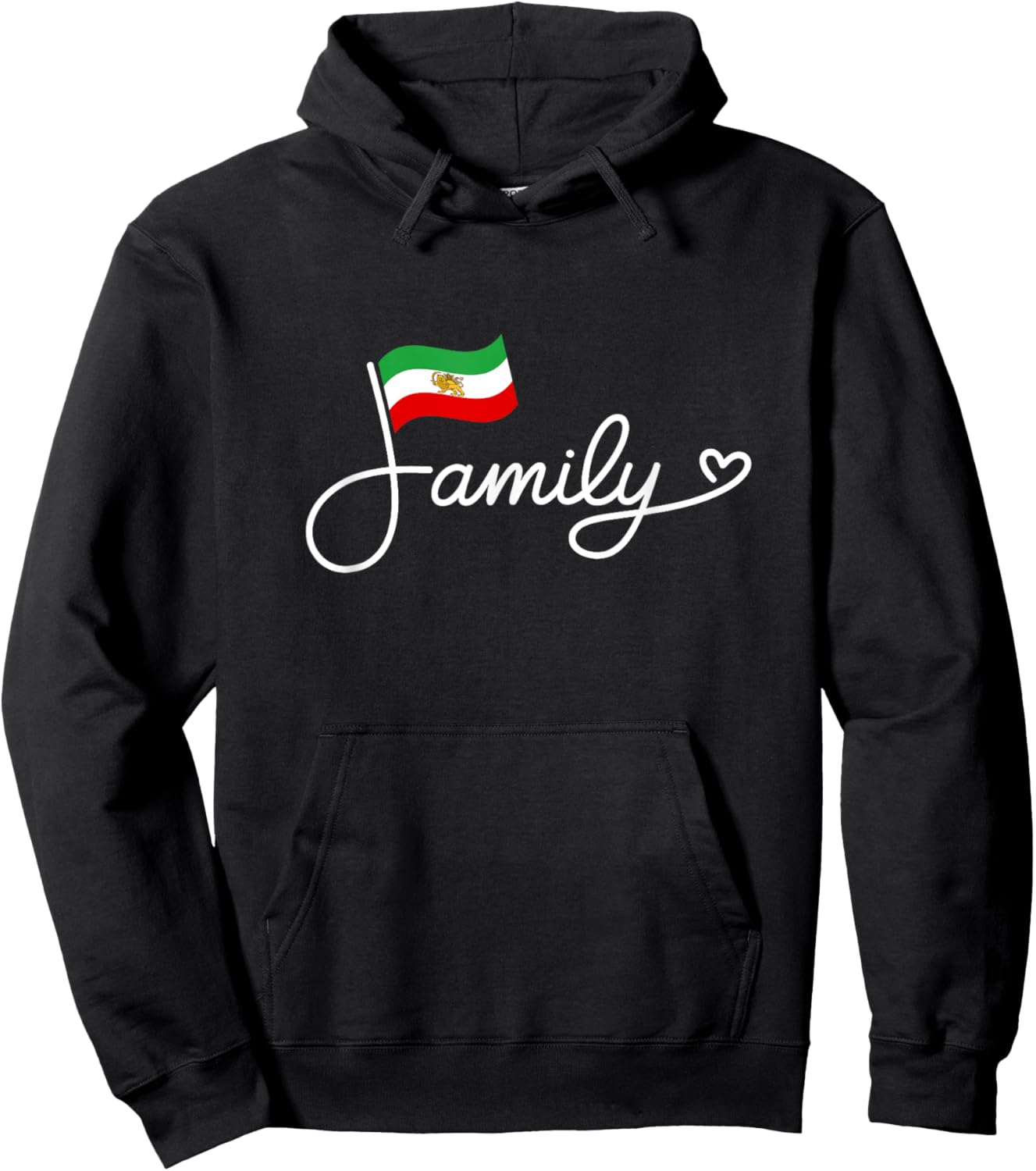 Persia Family - Persian Flag Heritage Word Art Hoodie - Hoodie | Black