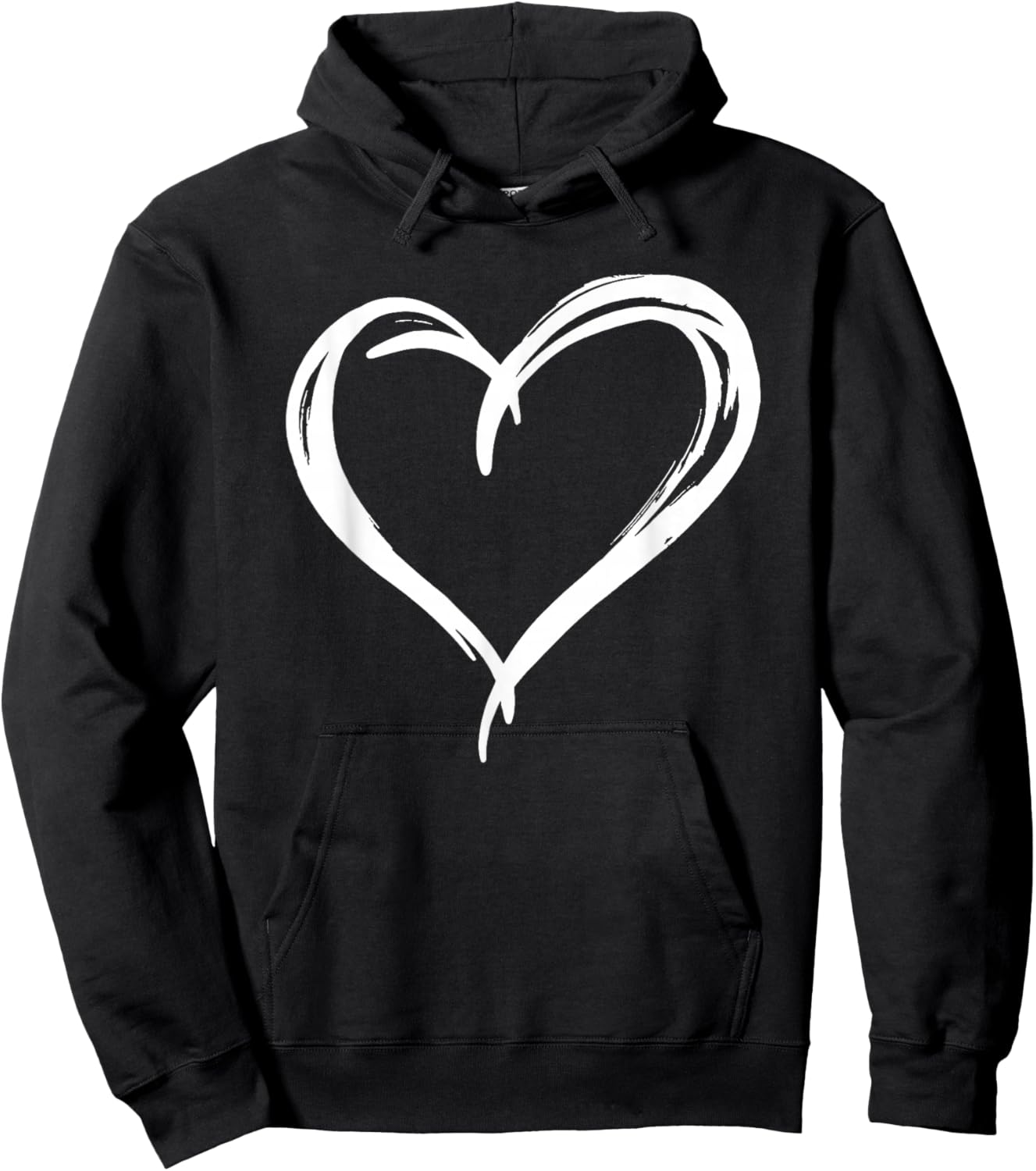 Valentines Day Heart Love Couple Romantic Art Graphic Hoodie - Hoodie | Black