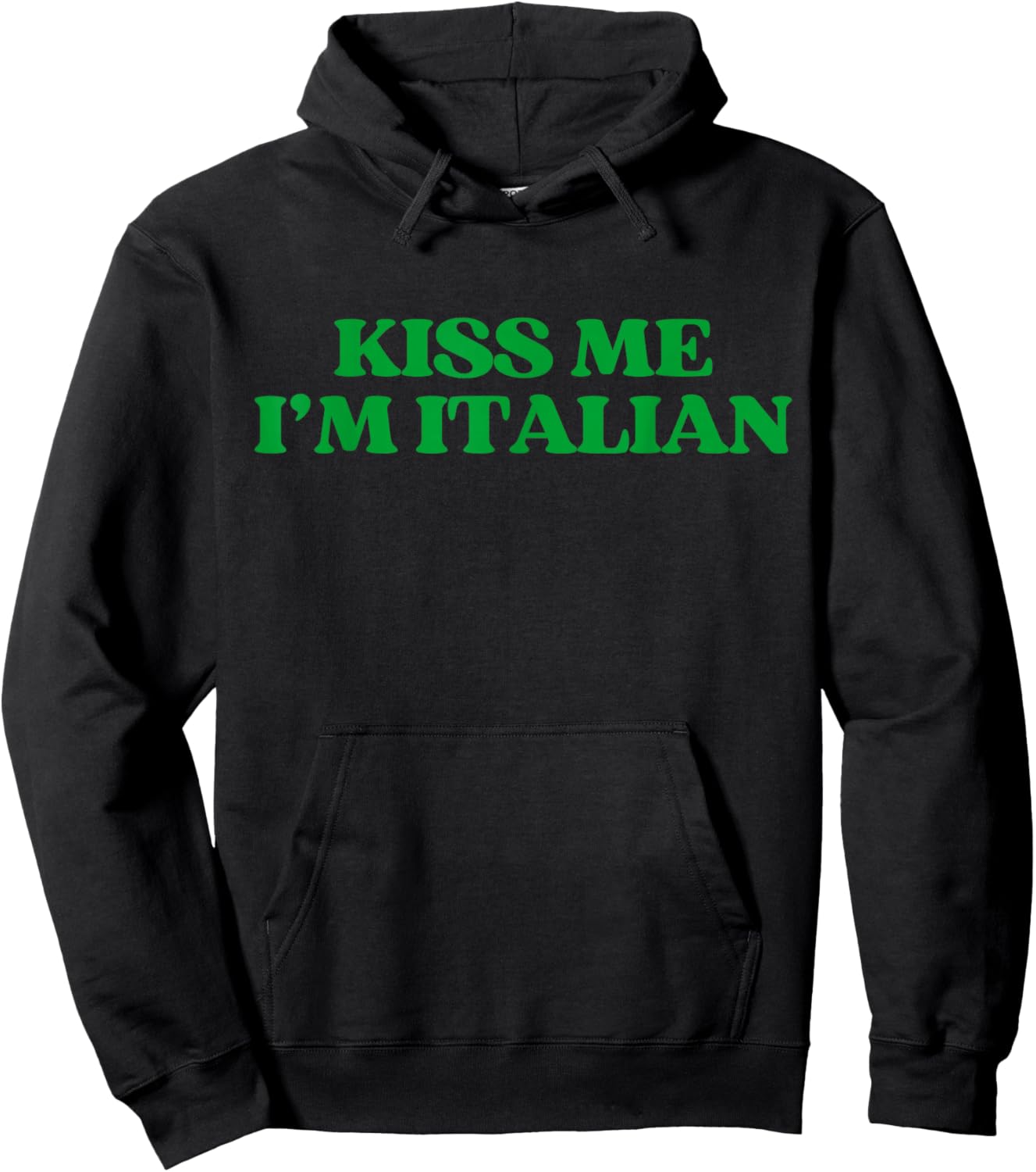 Original Kiss Me Im Italian Shirt Funny St Patricks Day Hoodie - Hoodie | Black