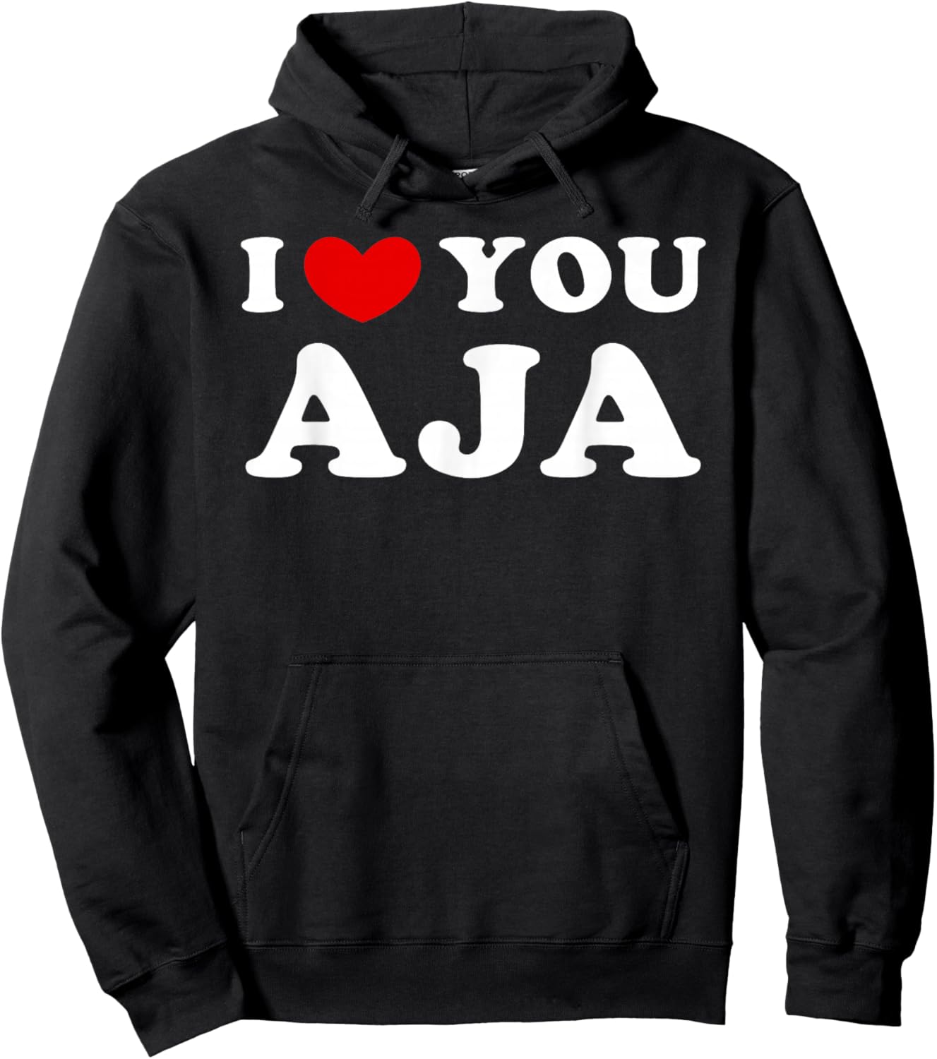 I Love You Aja, I Heart Aja Hoodie - Hoodie | Black