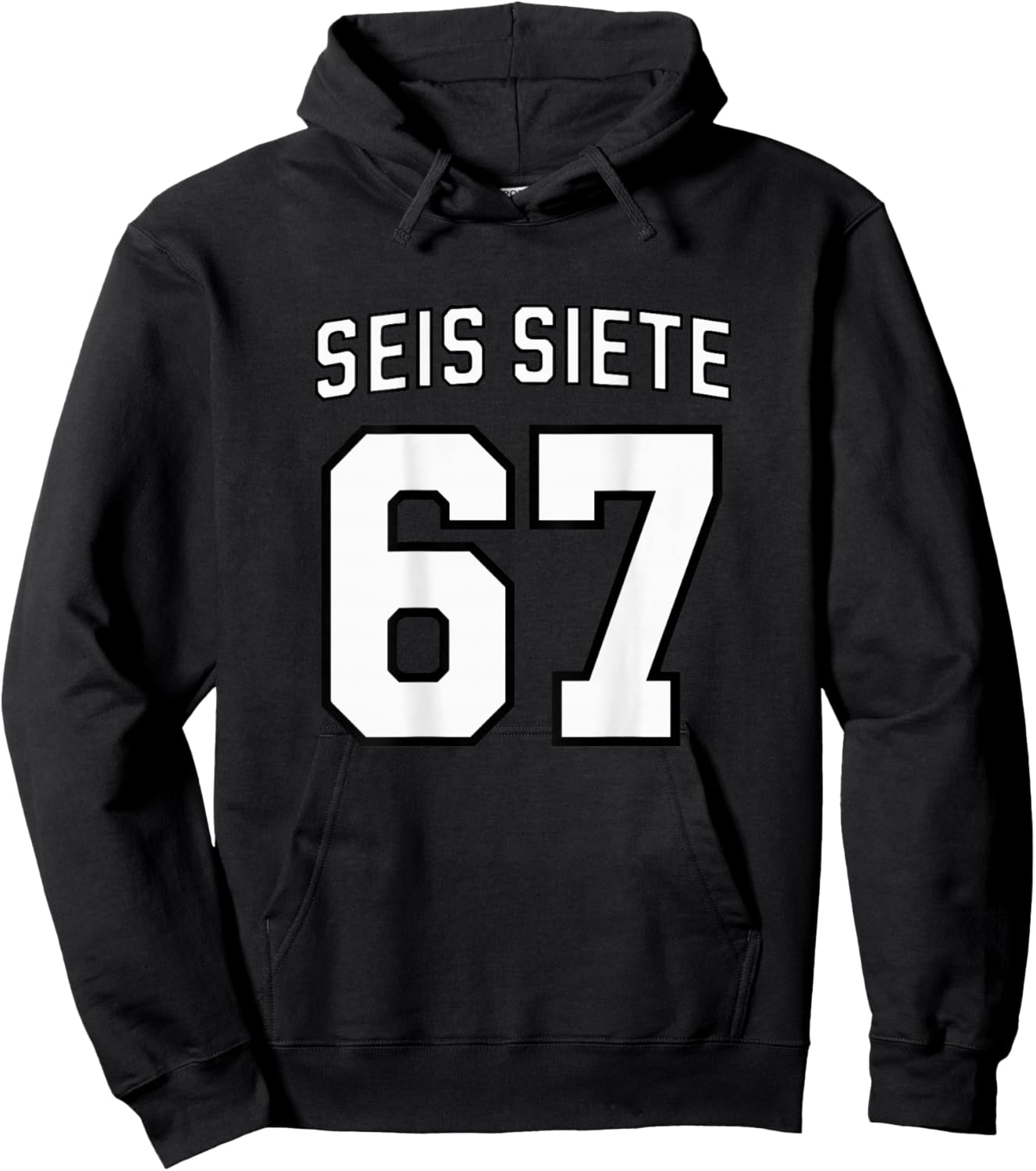 SEIS Siete 67 Spanish Football Soccer Jersey Number Design Hoodie - Hoodie | Black
