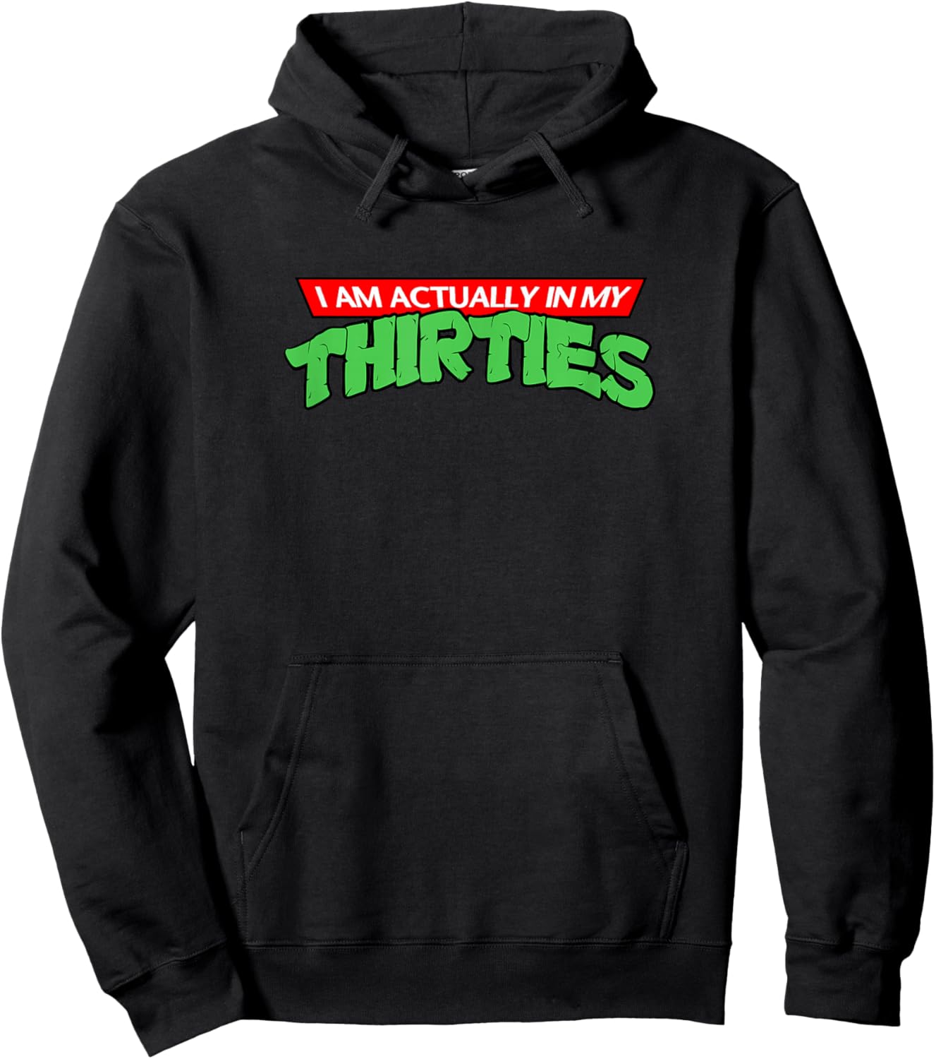 I'm Actually in My Thirties 30's Vintage Retro Cartoon Gamer Hoodie - Hoodie | Black