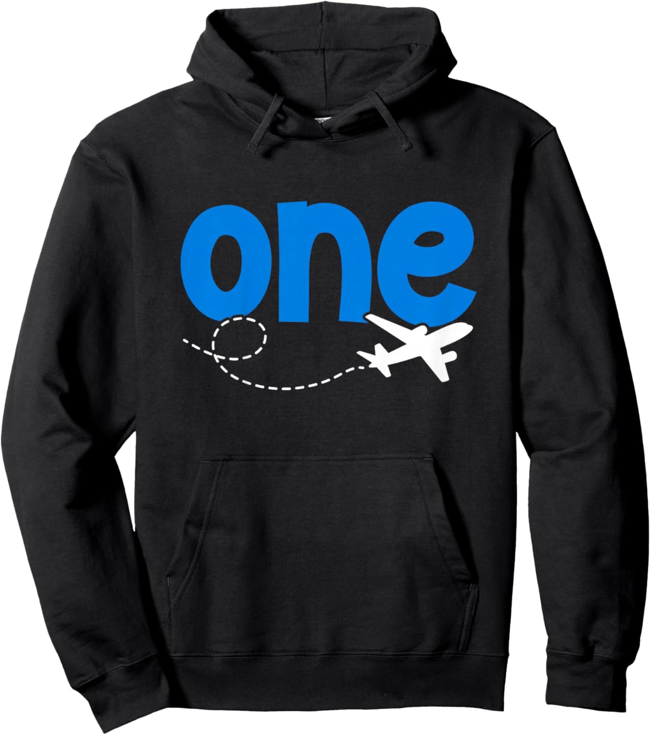 1st Airplane Birthday Party One Year Old Pilot Birthday Hoodie - Hoodie | Black