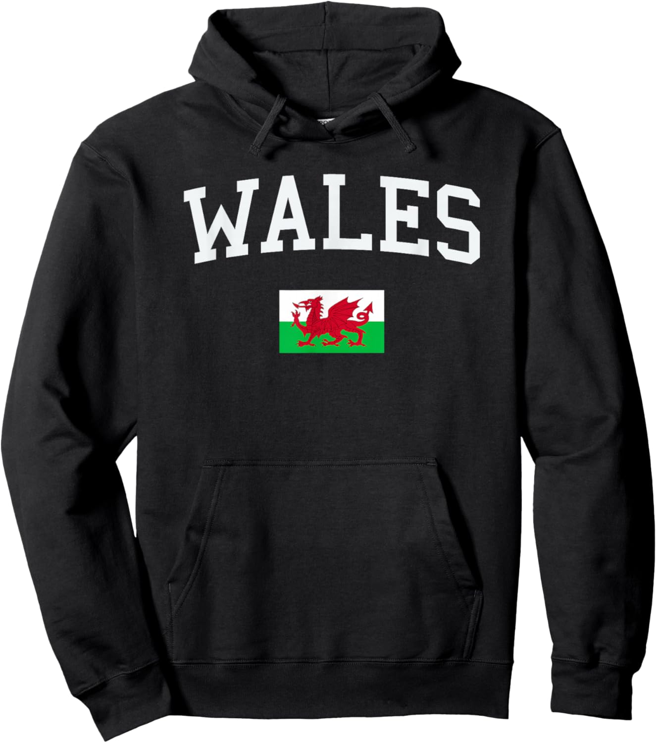 Welsh Flag Men Women Kids Wales Hoodie - Hoodie | Black