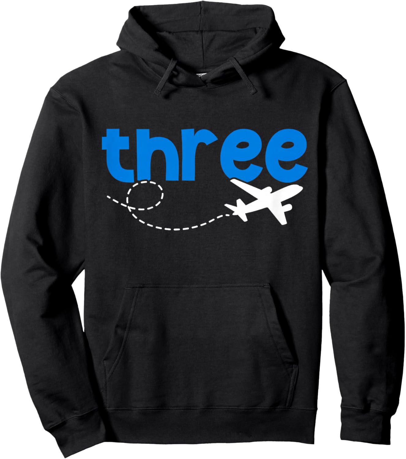 3rd Airplane Birthday Party Three Year Old Pilot Birthday Hoodie - Hoodie | Black