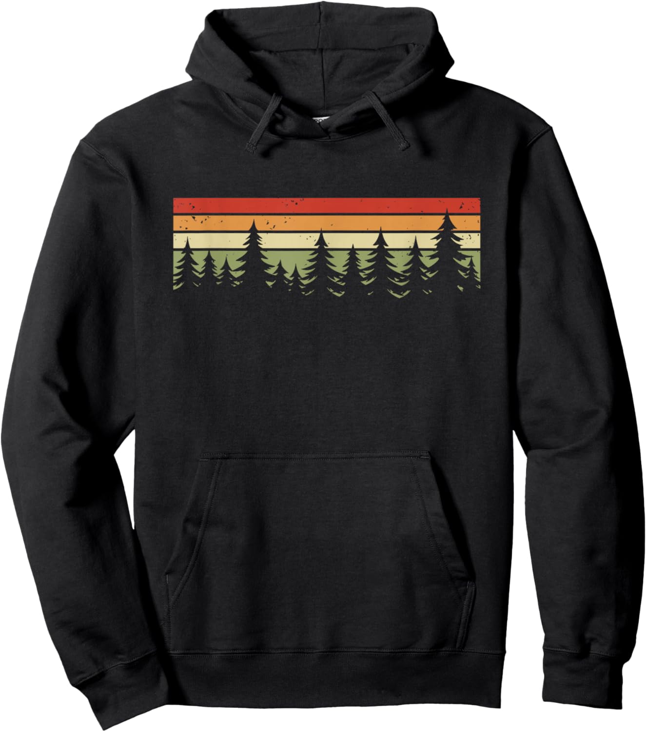 Trees Landscape Vintage Forest Hoodie - Hoodie | Black