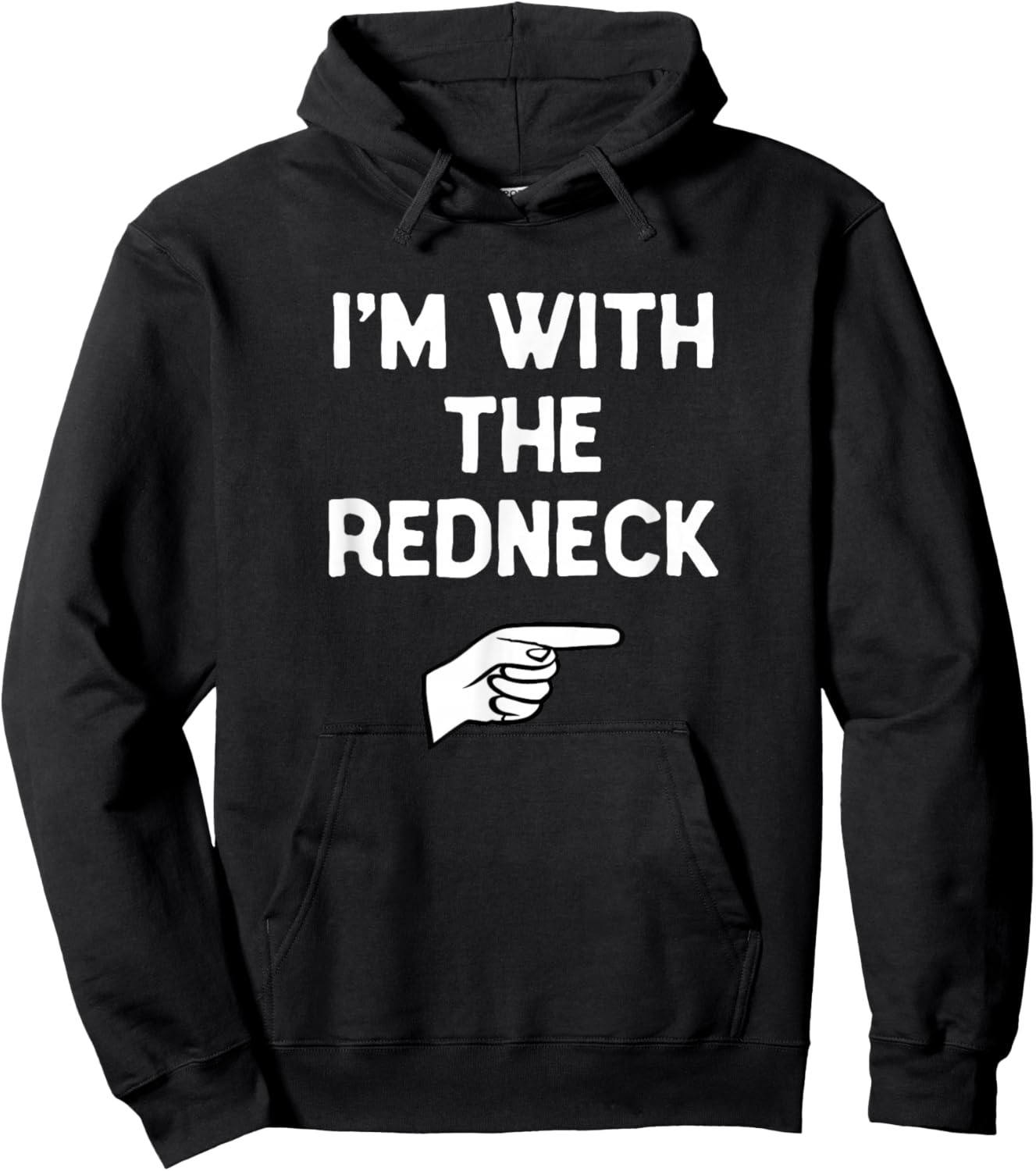 I’m with The Redneck Halloween Matching Costume Red-Neck Hoodie - Hoodie | Black