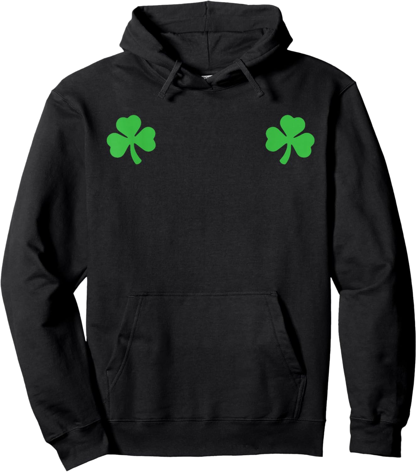 Shamrock Boobs Leaf Clover Saint Patrick's Paddys Day Hoodie - Hoodie | Black