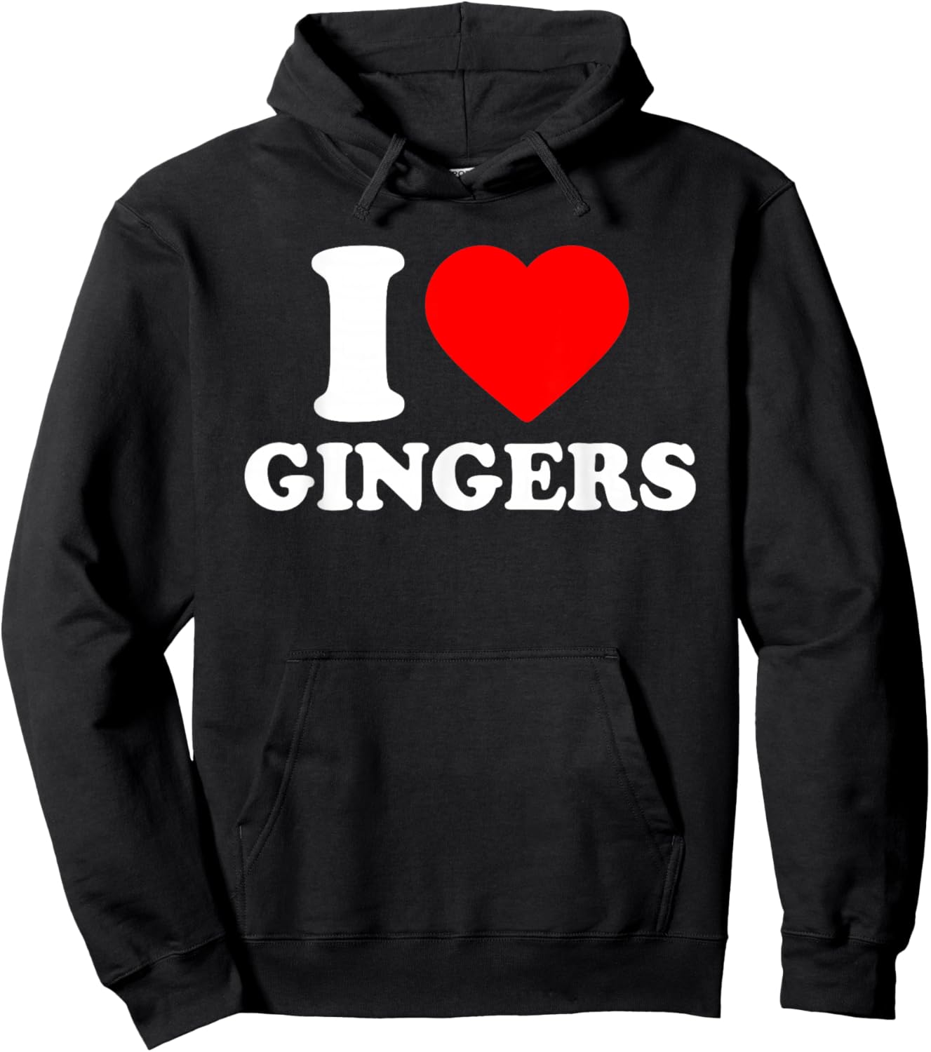 I Love Gingers Shirt, I Heart Gingers Redhead Lover Hoodie - Hoodie | Black