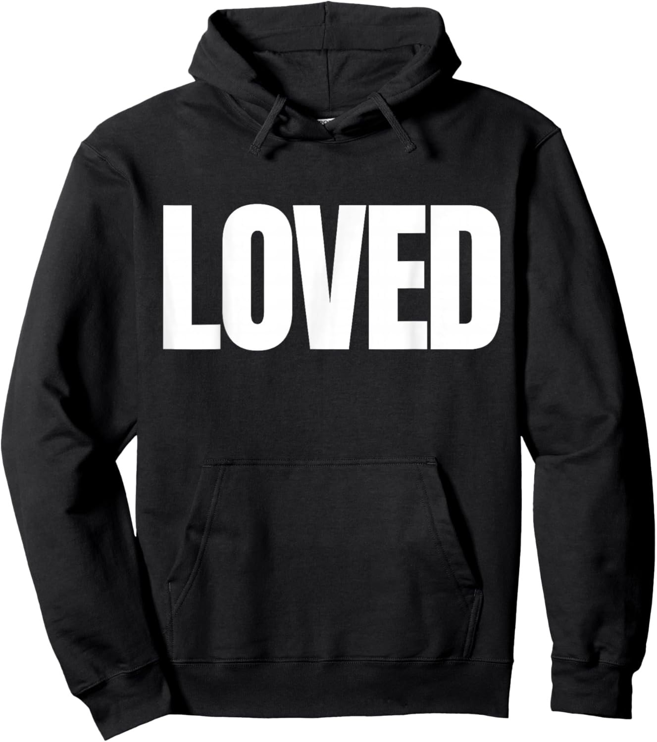 Loved in Huge Letters Hoodie - Hoodie | Black