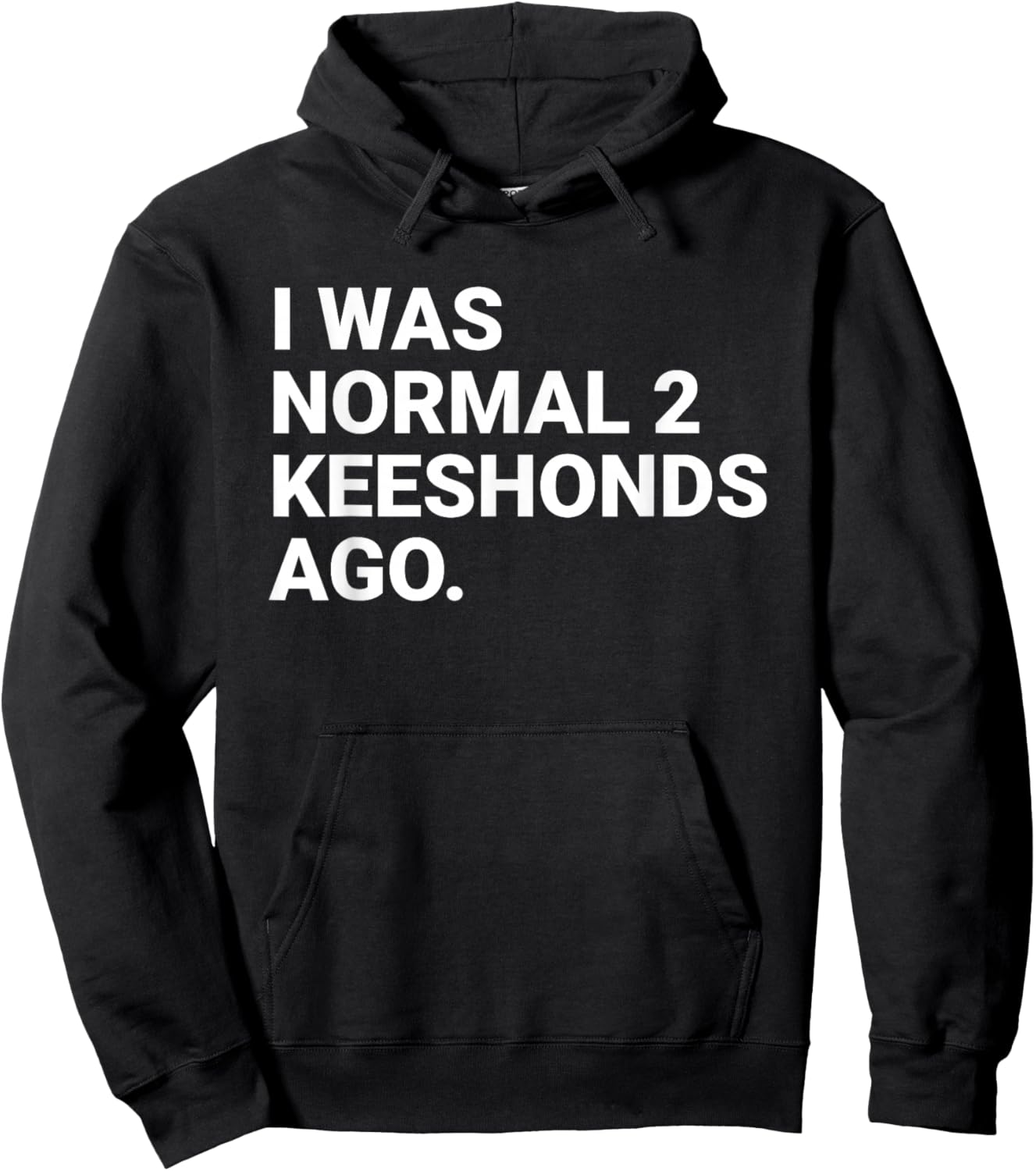 I was Normal 2 Keeshonds Ago Funny Keeshond Dog Owner Hoodie - Hoodie | Black