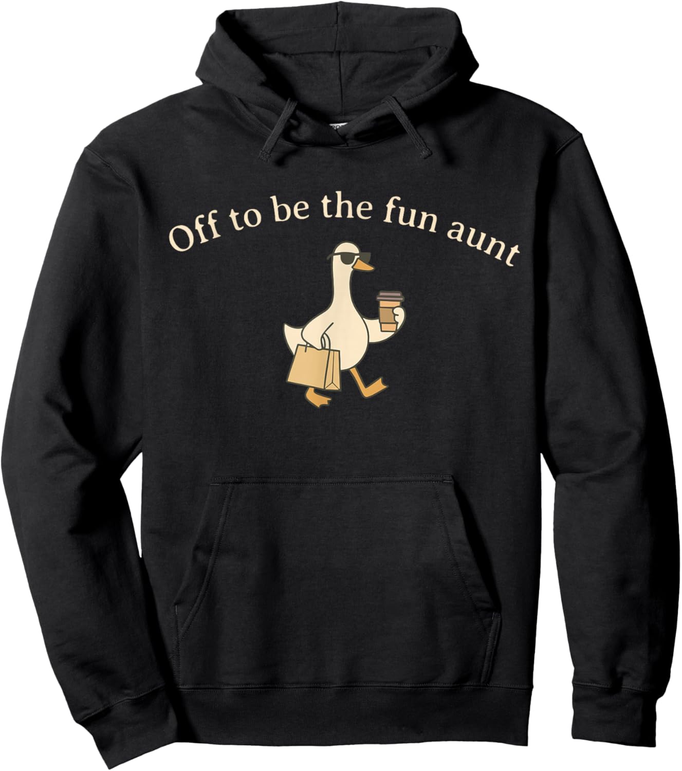 Off to Be The Fun Aunt Silly Goose Pregnancy Announcement Hoodie - Hoodie | Black