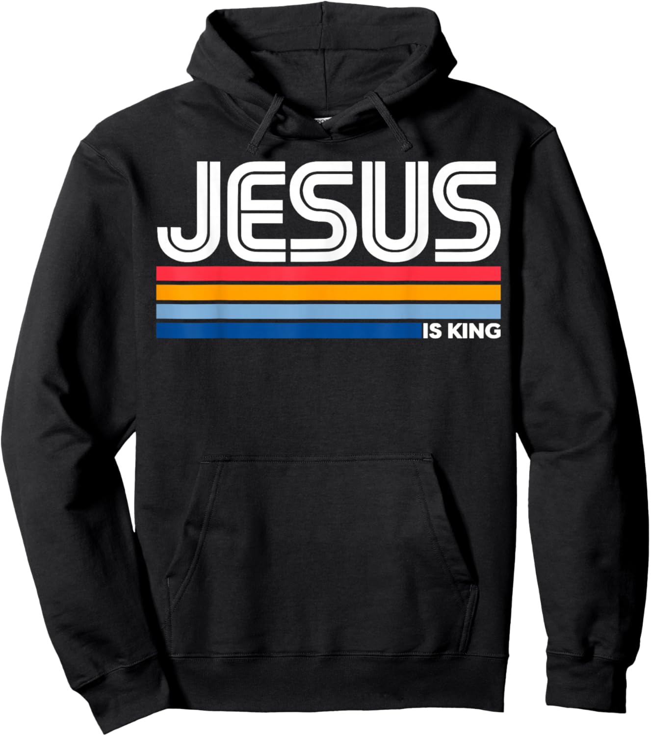 Jesus is King Christian Cross God Faith Bible Religious Pray Hoodie - Hoodie | Black