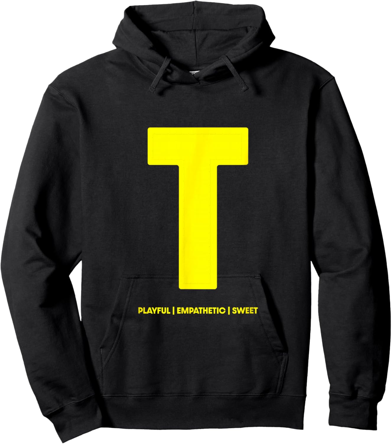 Chipmunks T for Theodore Letter Print Halloween Costume Hoodie - Hoodie | Black