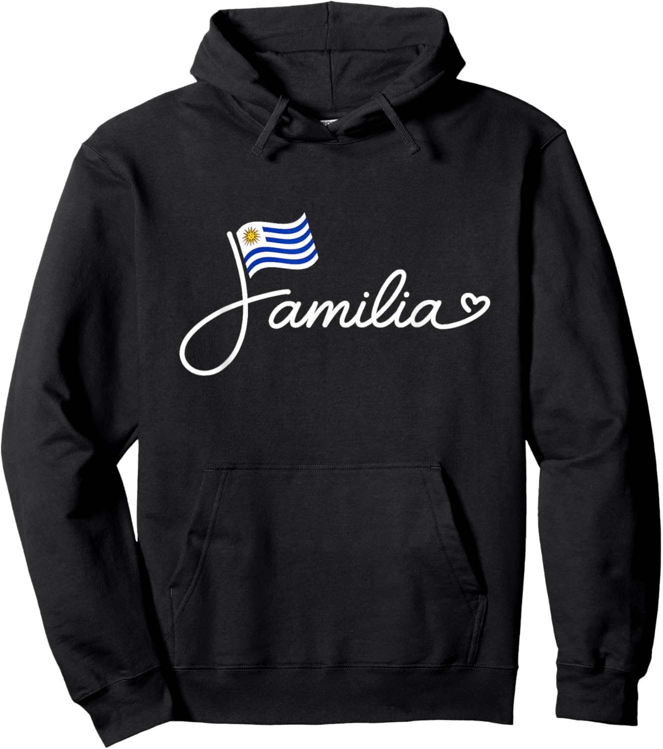 Uruguay Familia - Uruguayan Flag Family Heritage Word Art Hoodie - Hoodie | Black