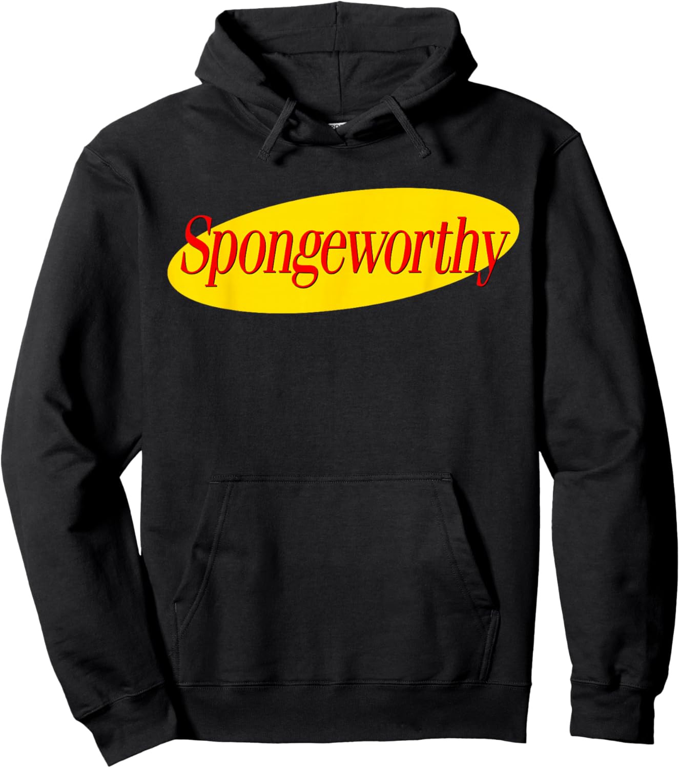 Funny Men's Spongeworthy Hoodie - Hoodie | Black