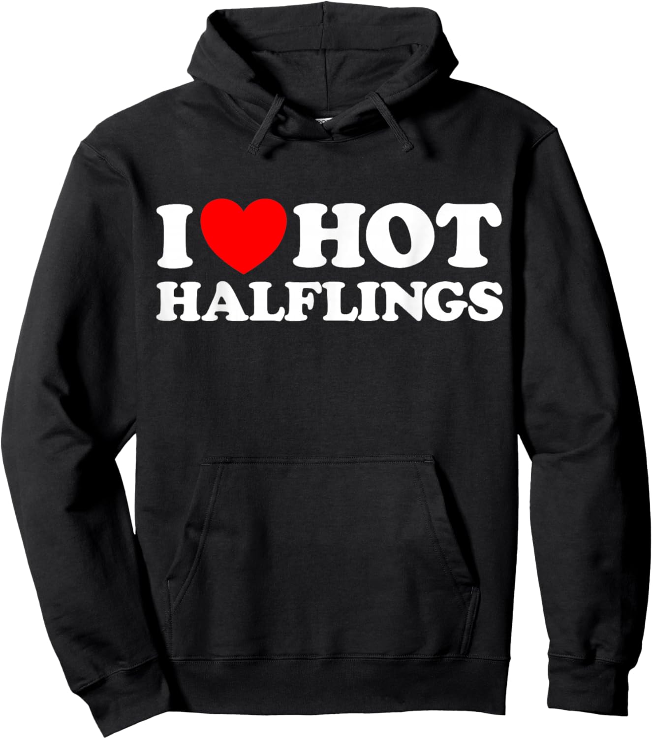Halfling Heart Funny Cute Fantasy RPG Game Character Fan Hoodie - Hoodie | Black