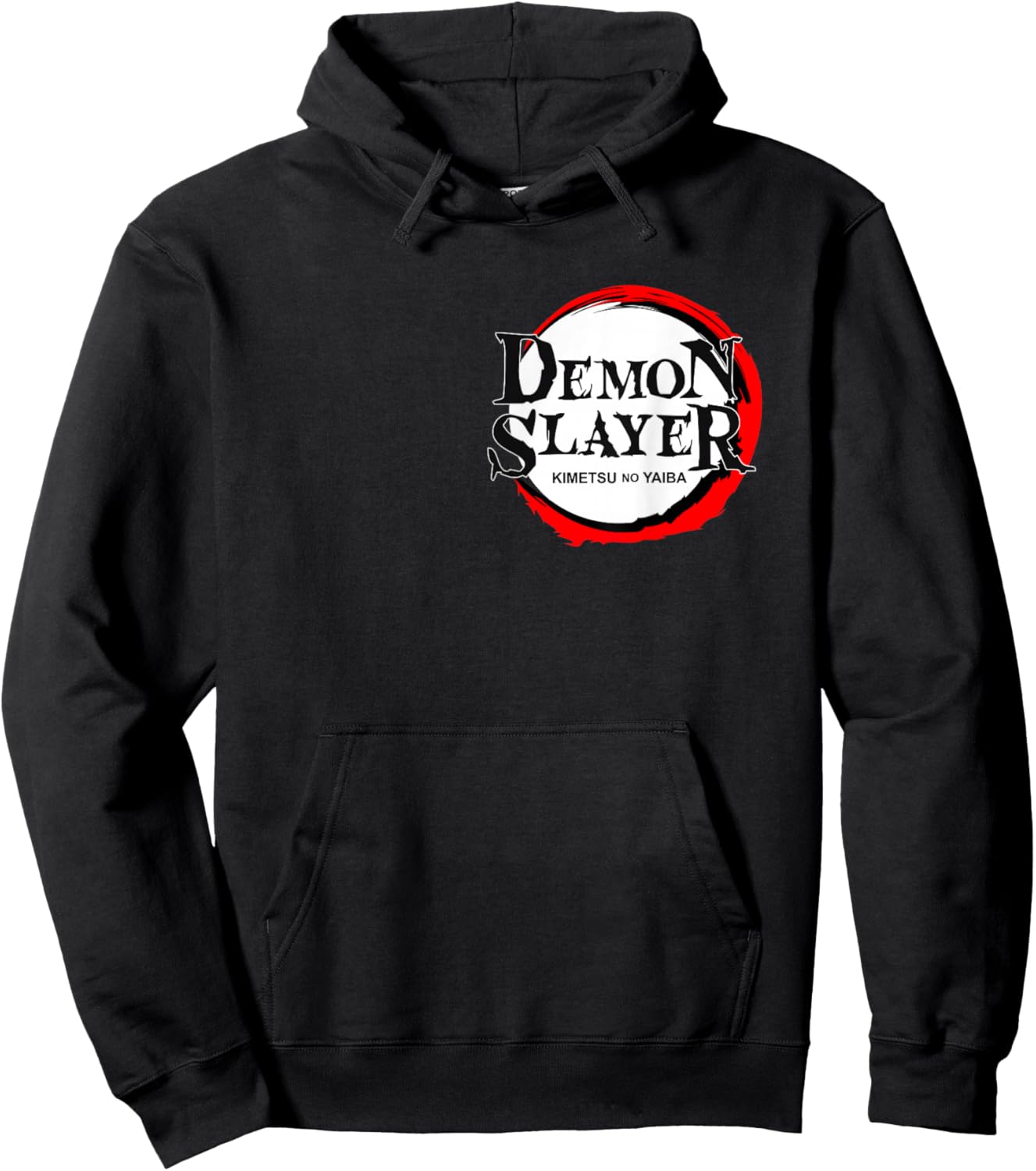 Demon Slayer: Kimetsu no Yaiba Logo Retro Vibe Hoodie - Hoodie | Black